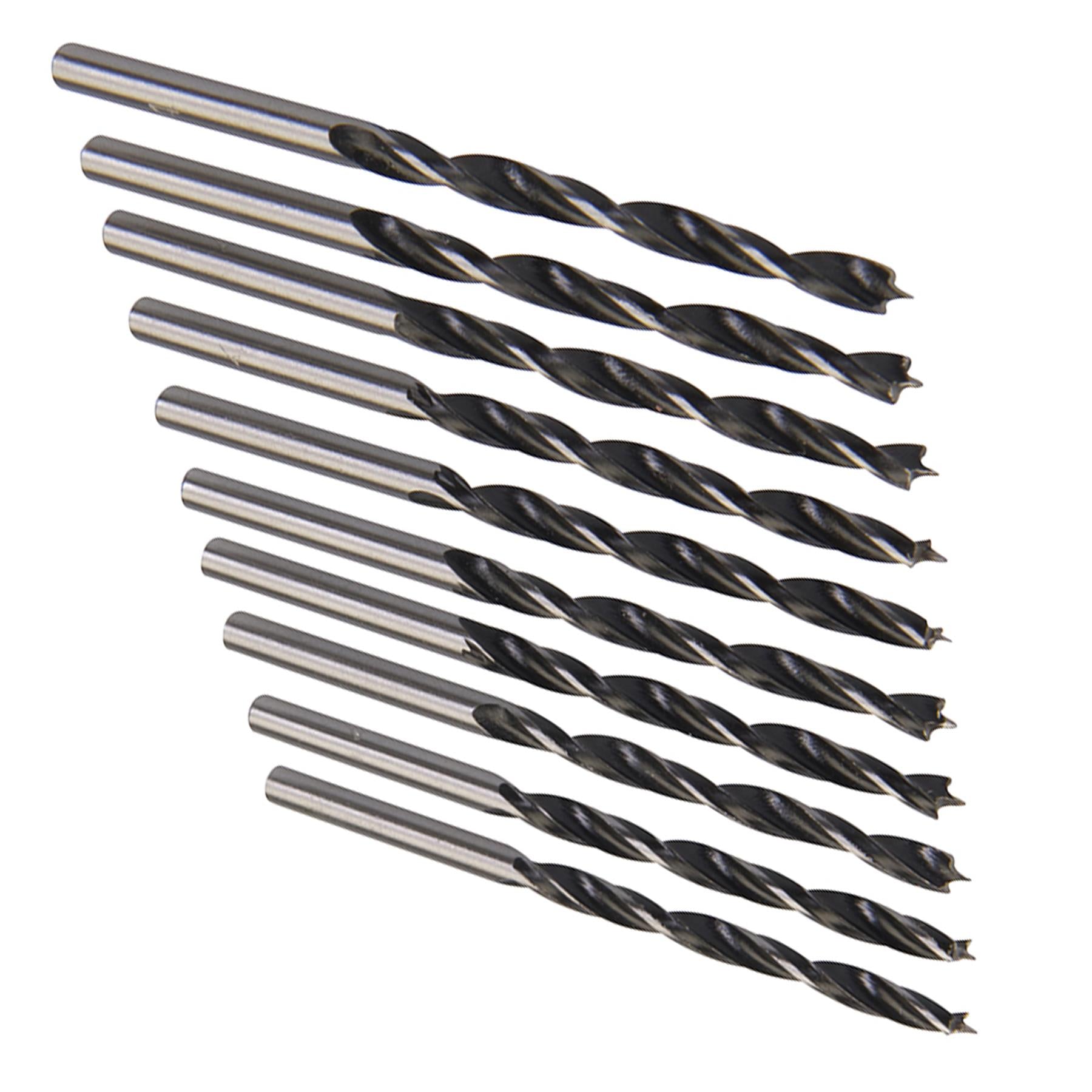 10Pk Lip & Spur Drill Bits 4mm Durable Sharp Precision Drill Work On Wood DIY