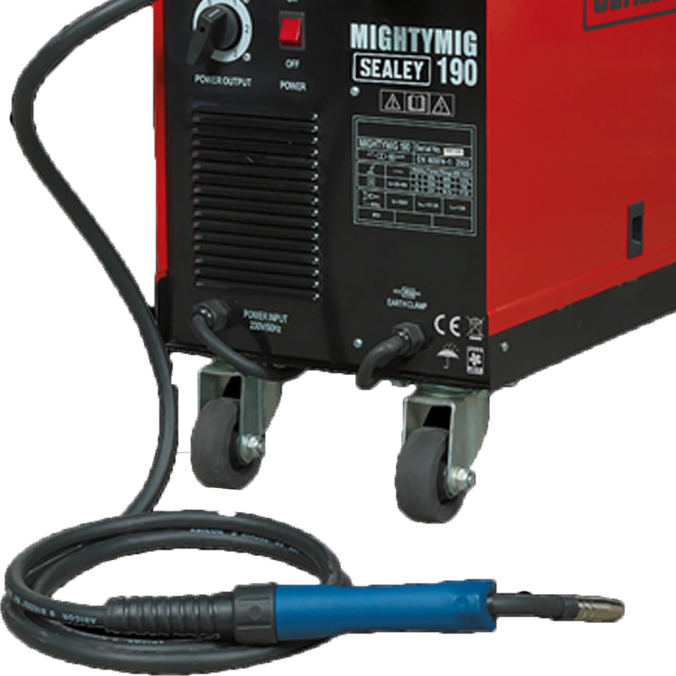 Sealey MIGHTYMIG190 Professional Gas/No-Gas MIG Welder 190A with Euro Torch