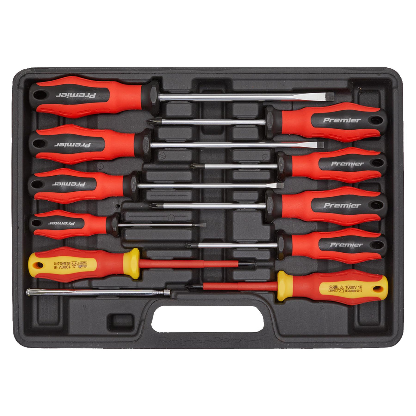 Sealey 11pc Screwdriver Set Insulated Magnetic Slotted Phillips Pozi PowerMAX