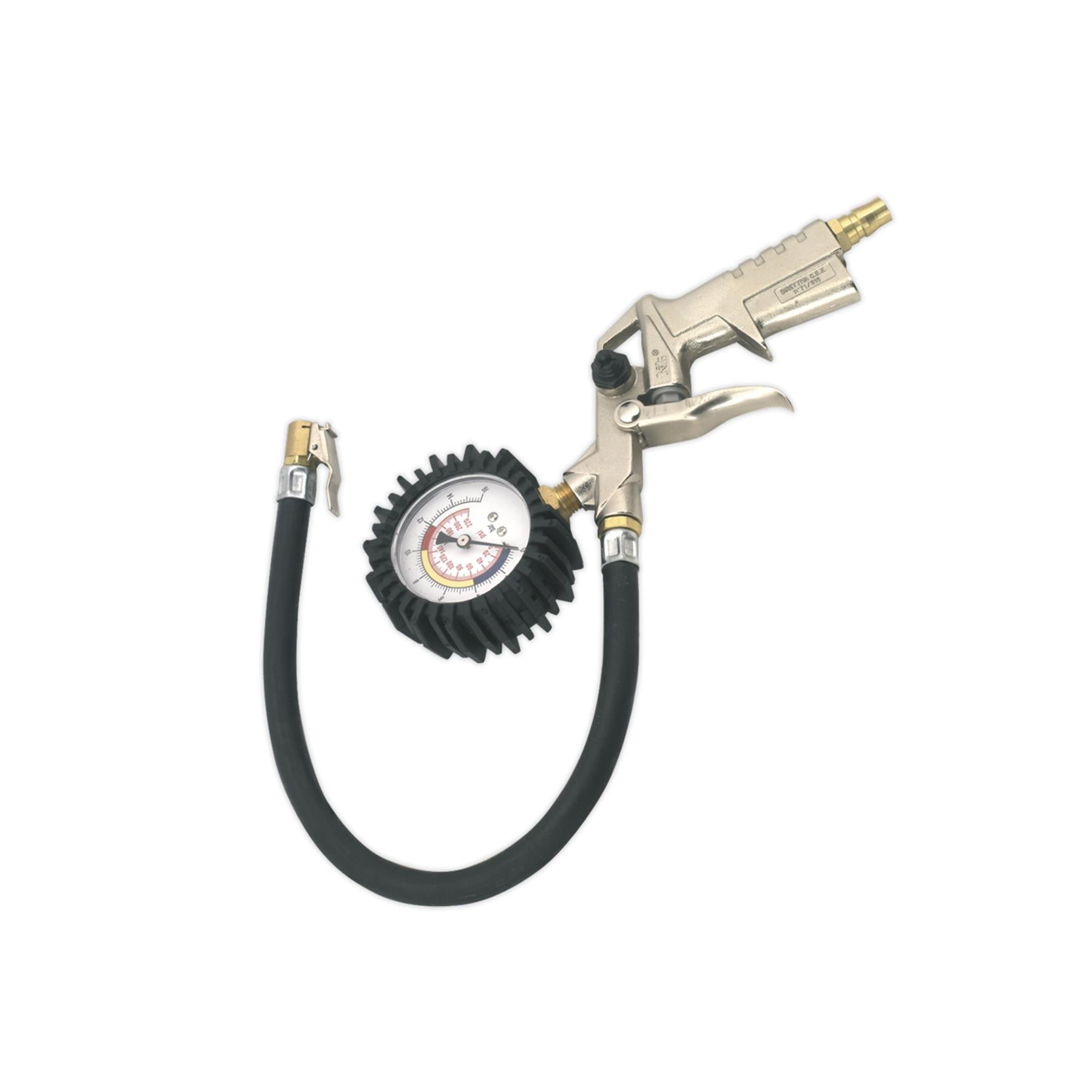 Sealey Tyre Inflator with Clip-On Connector