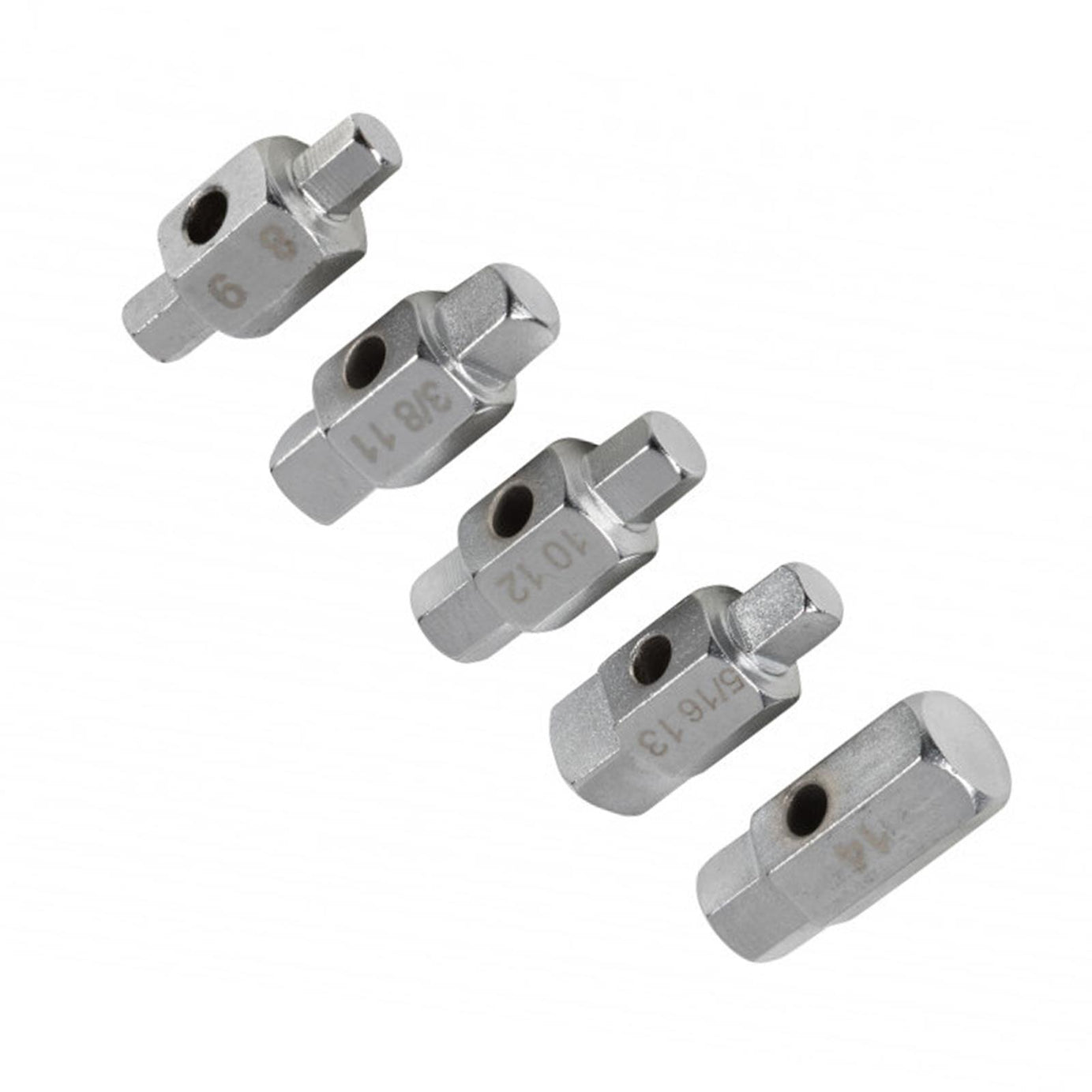 BlueSpot 5pc Double Sided Oil Sump Drain Plug Axle Gearbox Tool Key Socket Set