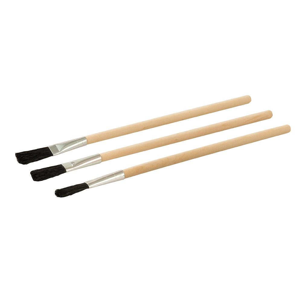 Flux Brushes Durable Aluminium Ferrules 25Pk Sanded 200mm Wooden Handle
