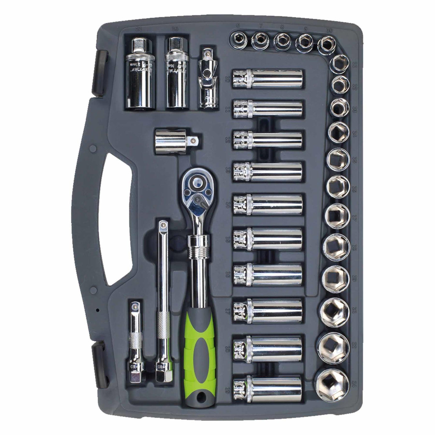 Sealey Socket Set 34pc 3/8"Sq Drive 6pt WallDrive Metric