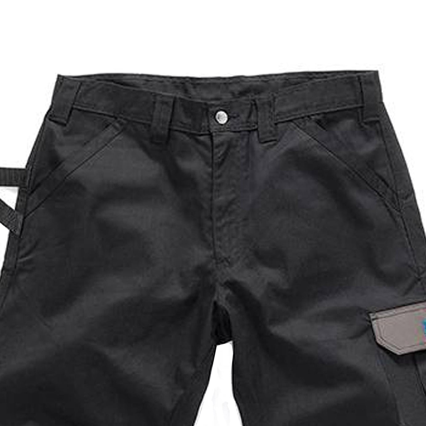 Tough Grit Work Shorts Trade Flex Lightweight Slim Fit Black 33"W