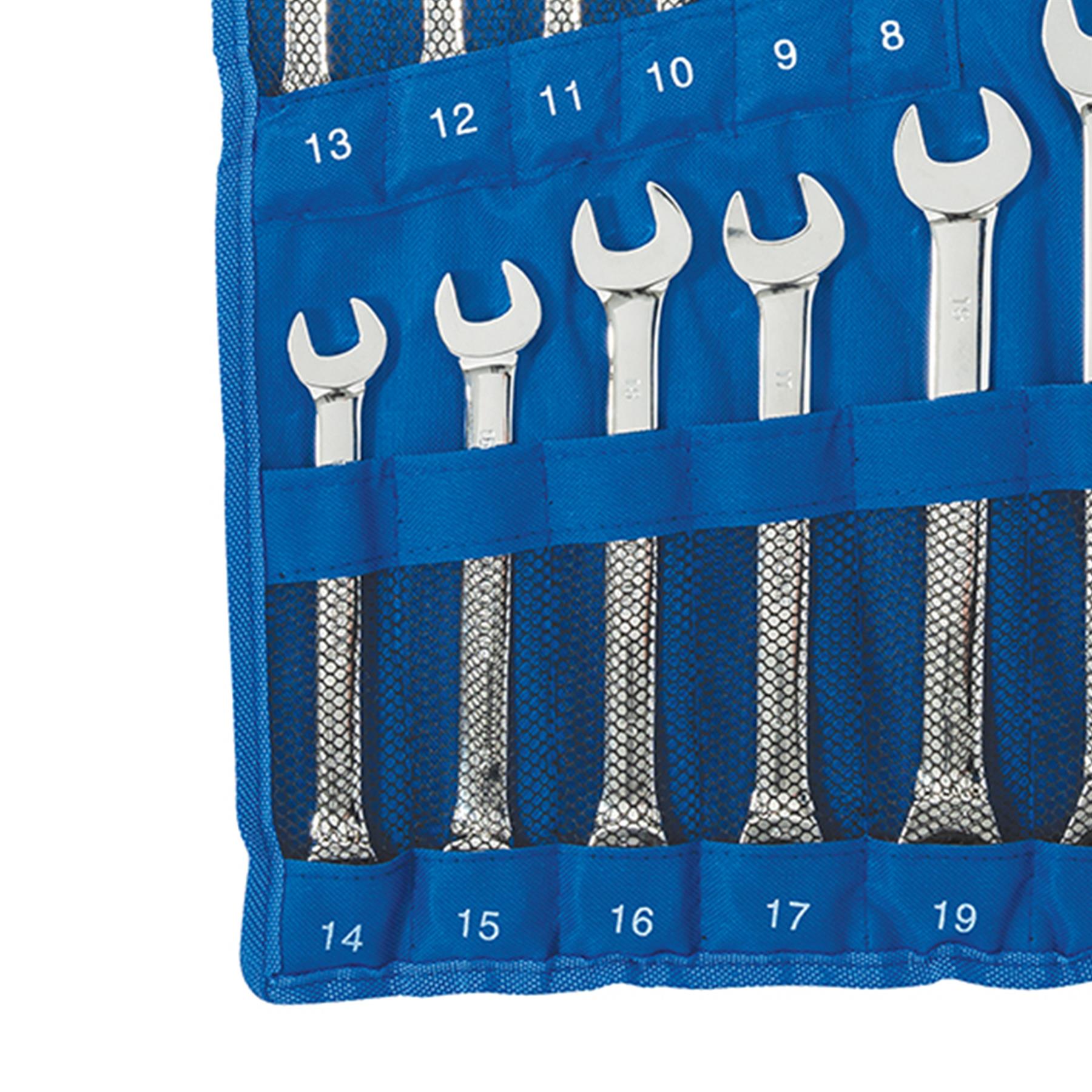 14Pce Fixed Head Ratchet Spanner Set 8mm - 24mm Polished 40Cr Alloy Steel