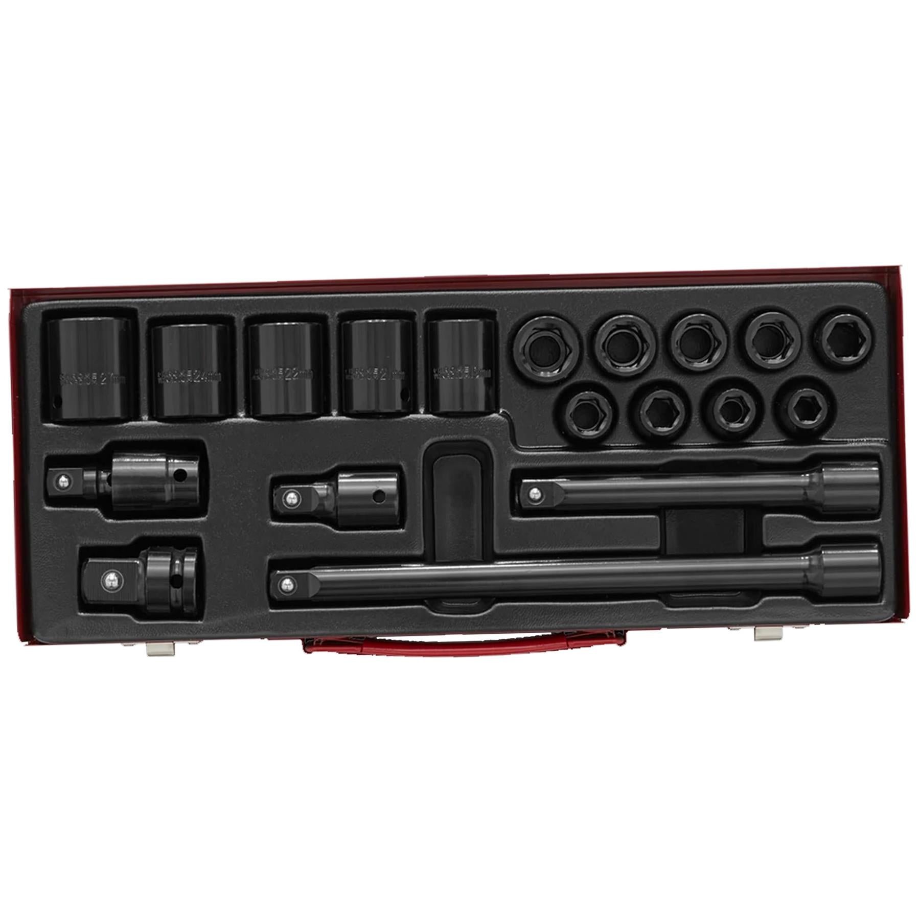 Sealey Impact Socket Set 19pc 1/2"Sq Drive Metric