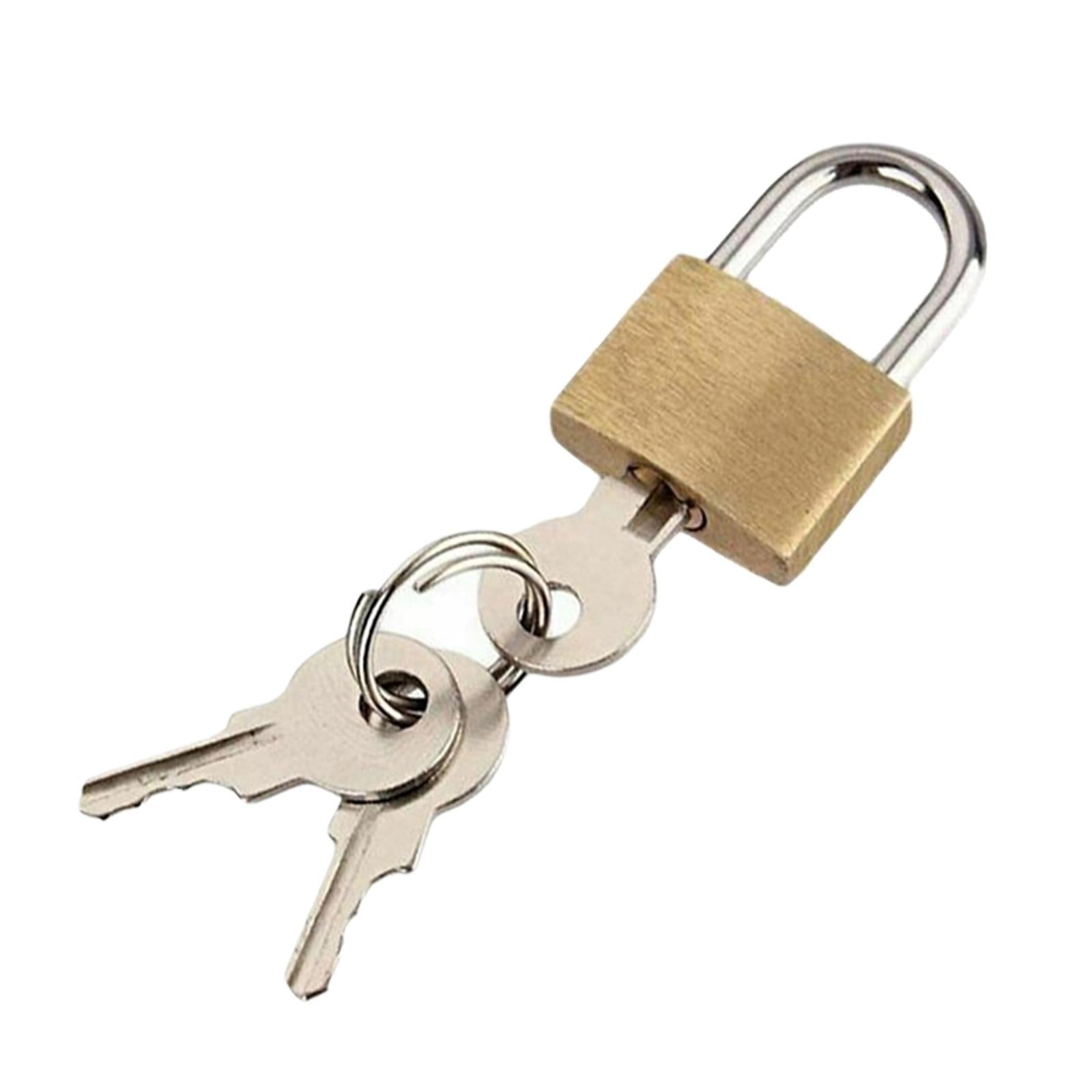 Security 20mm Brass Padlock Luggage Lock Travel Suitcase 6 Pcs