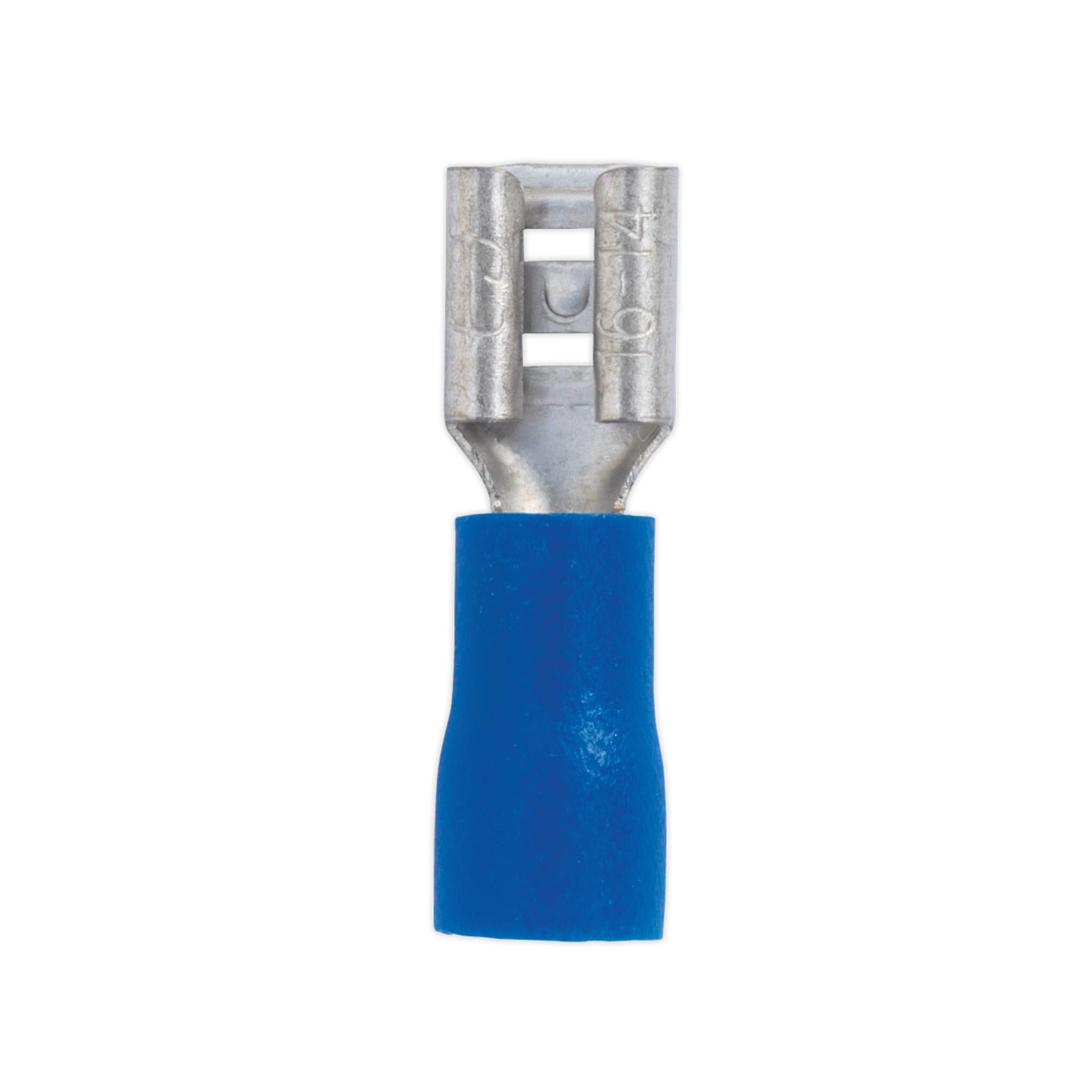 Sealey Push-On Terminal 4.8mm Female Blue Pack of 100