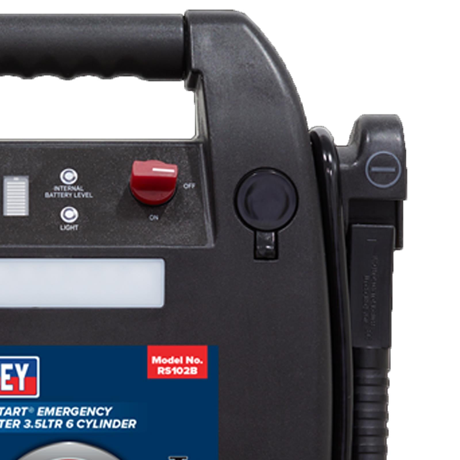 Sealey RS102B RoadStart&reg; Emergency Jump Starter 12V 3.5L 6-Cylinder