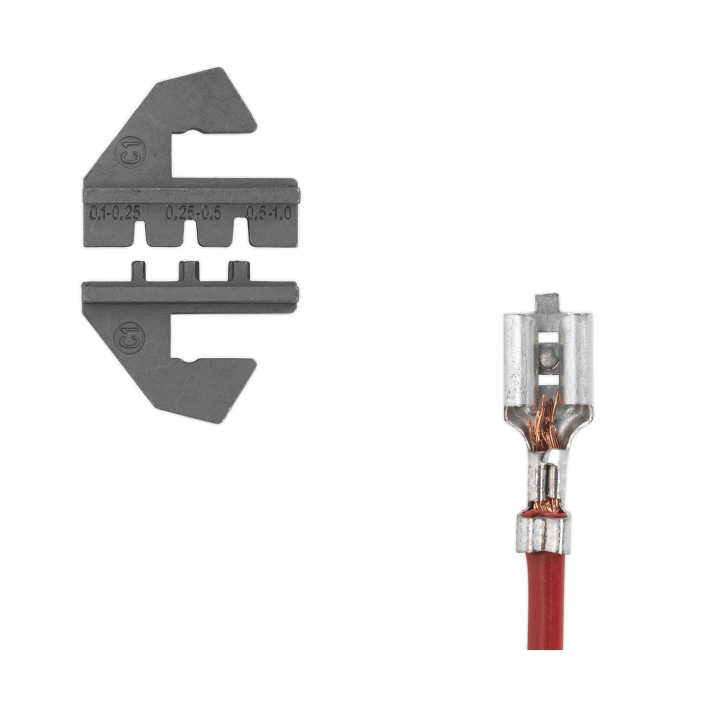 Sealey Open Barrel Crimping Jaws For Model No's AK3857 And AK3858.