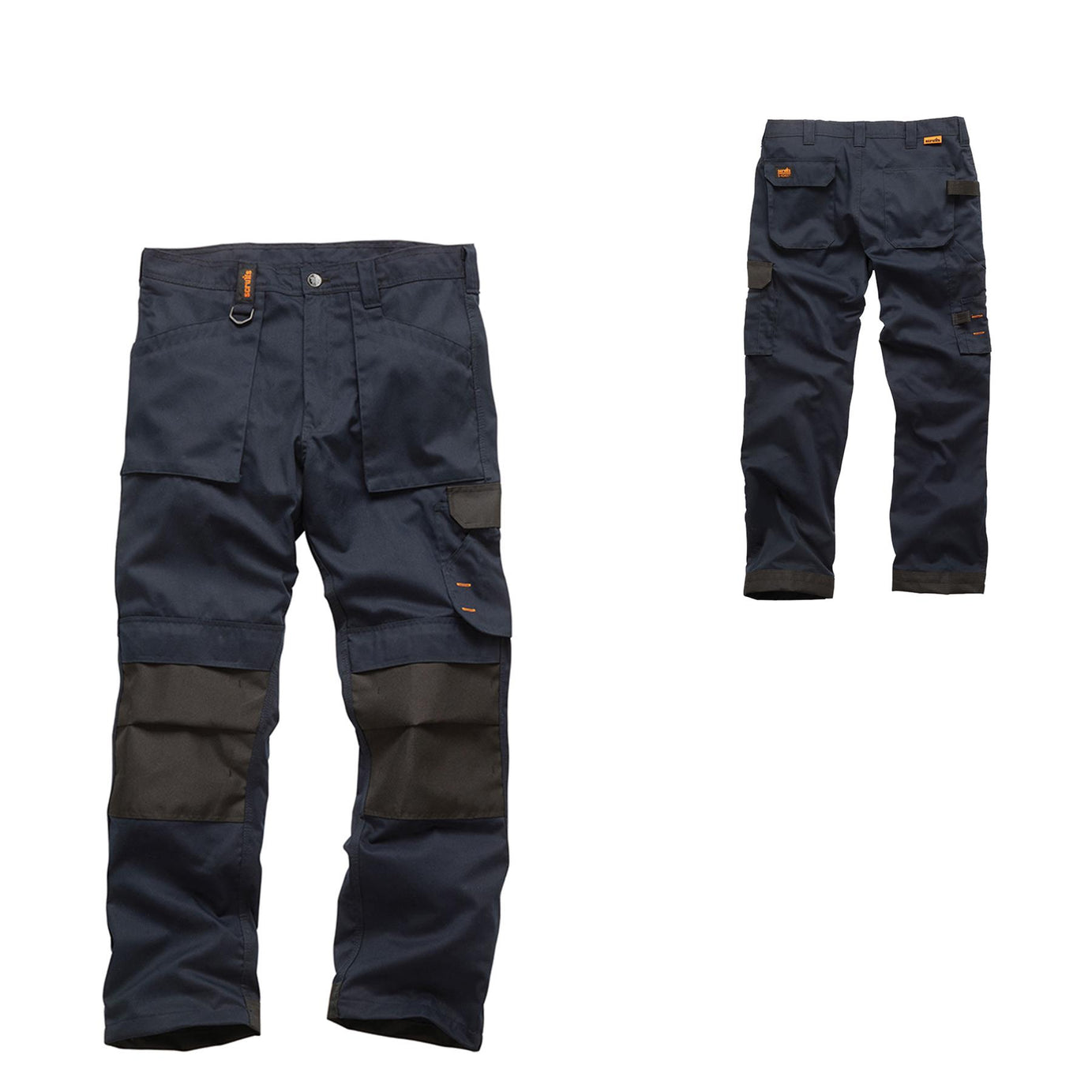 Scruffs Worker Trousers | Trade Hard Wearing Work Trousers NAVY (28S)