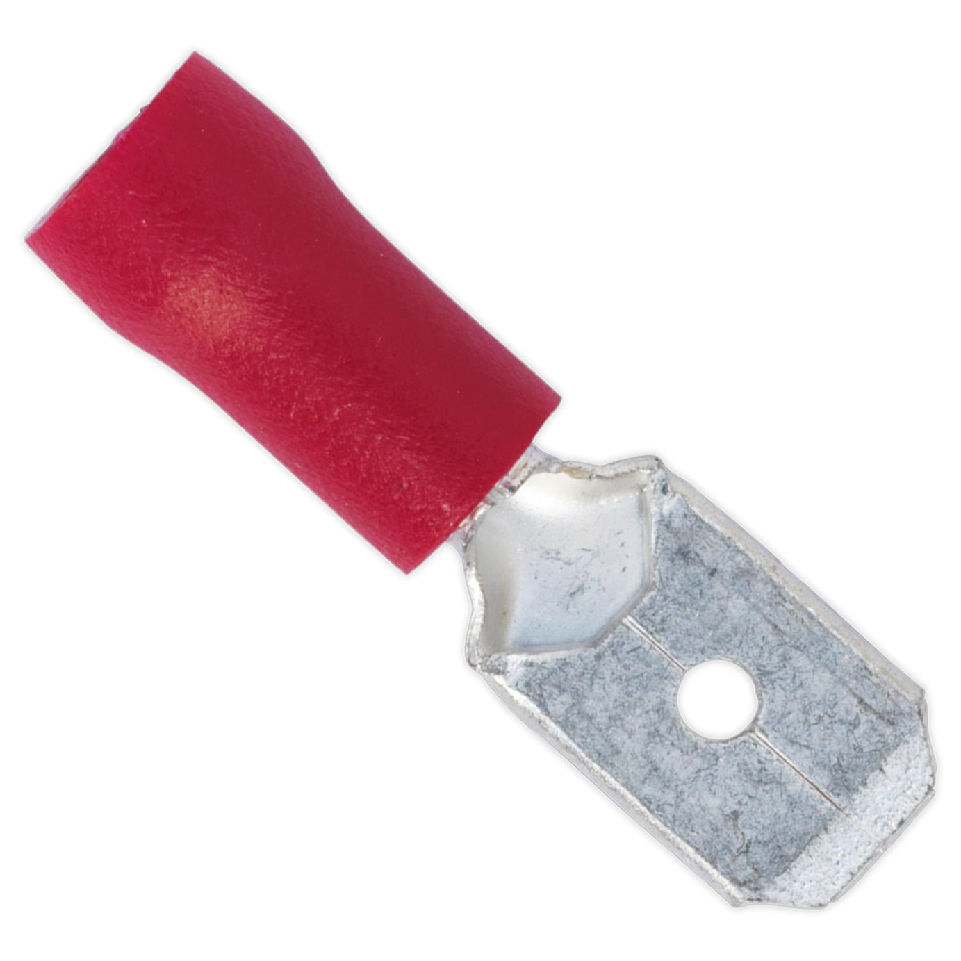 Sealey Push-On Terminal 6.3mm Male Red Pack of 100