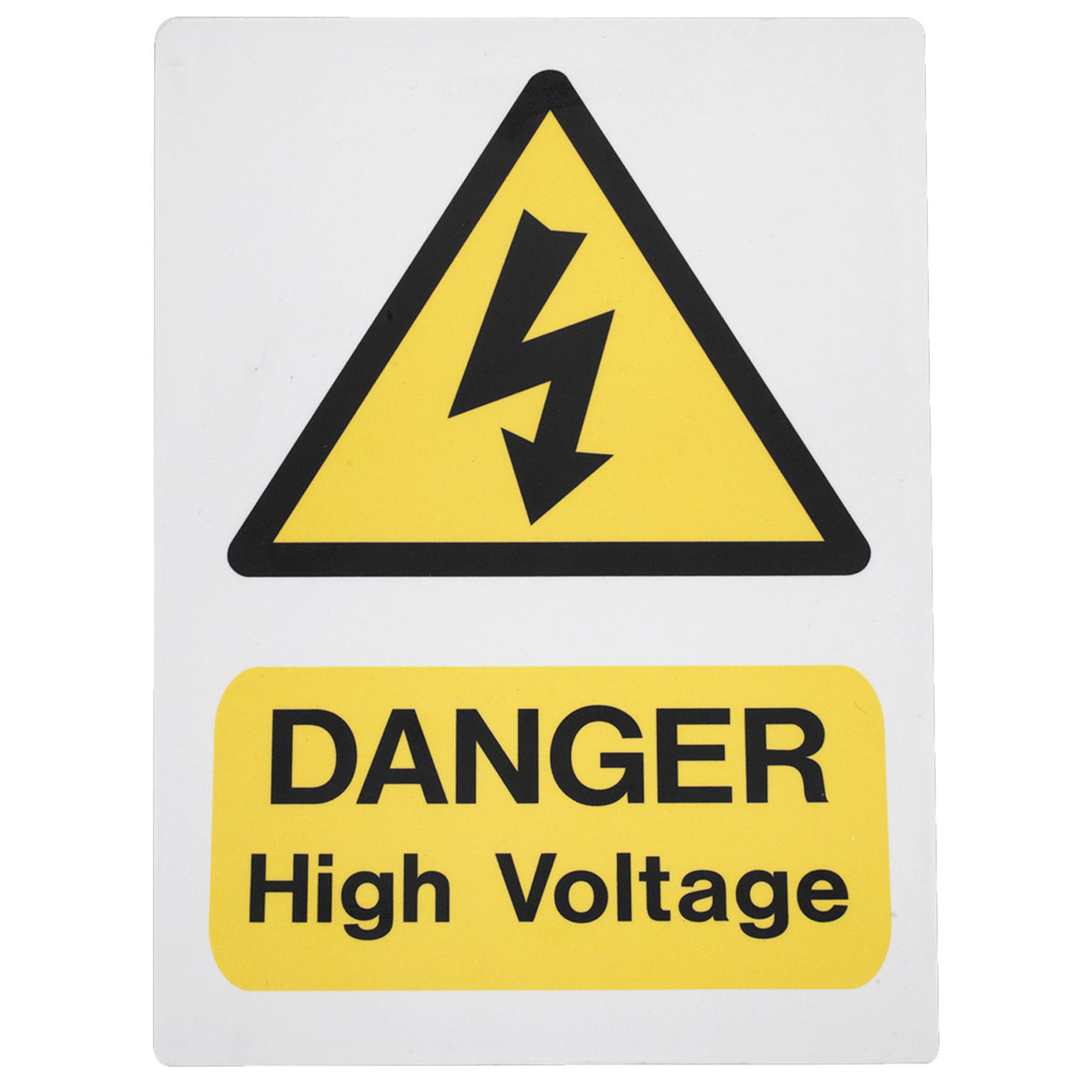 Sealey High Voltage Warning Sign 200 x 300mm