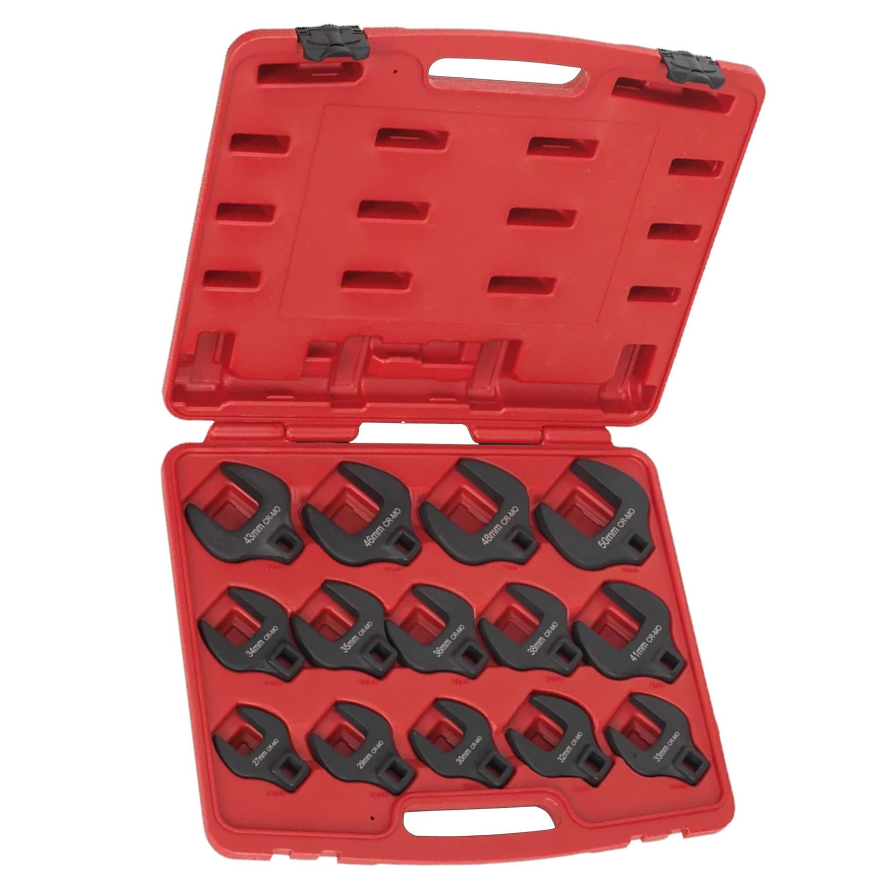 Sealey Crow's Foot Spanner Set 14pc 1/2"Sq Drive Metric
