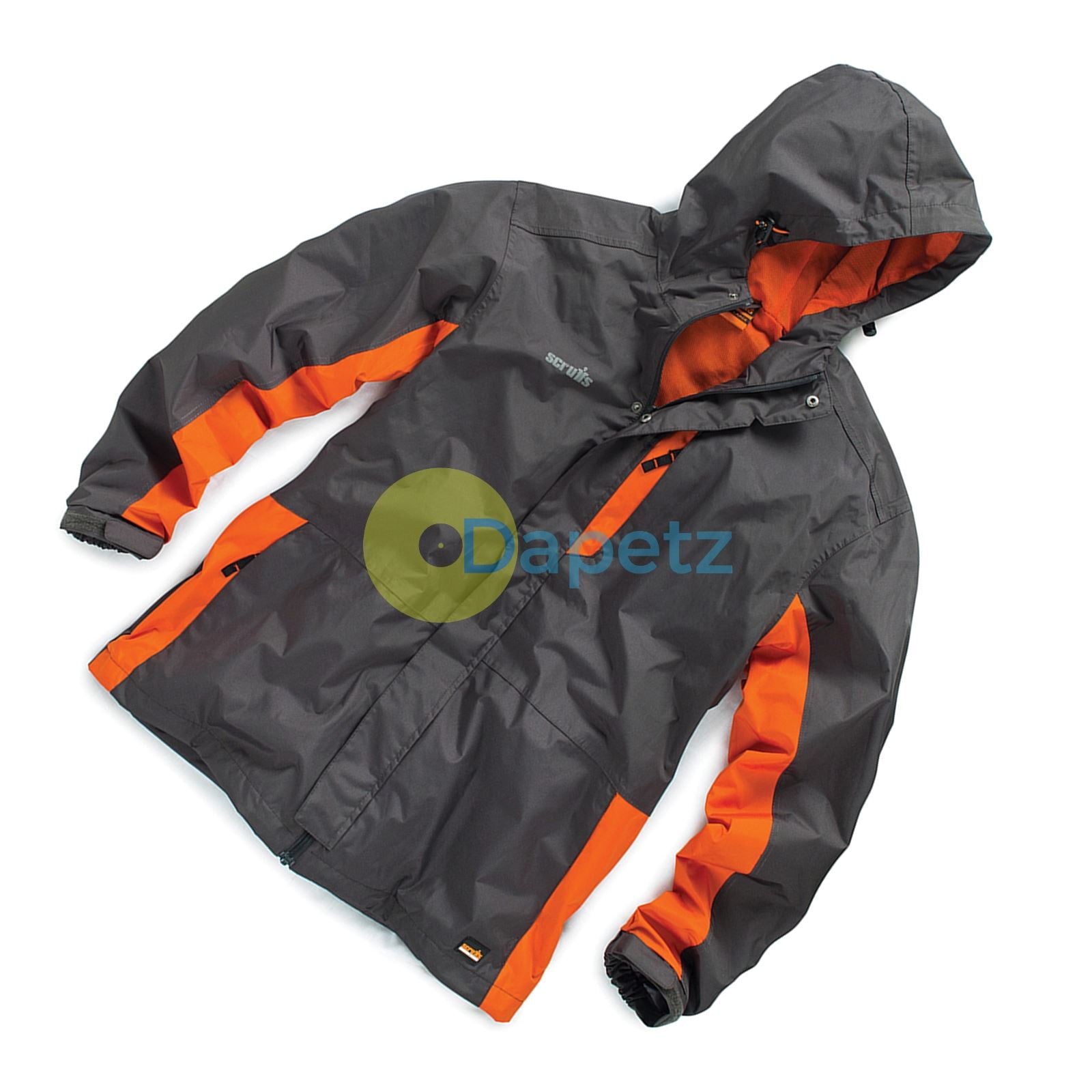 Worker Jacket All Weather Waterproof Jacket Hardwearing Nylon Fabric Charcoal L