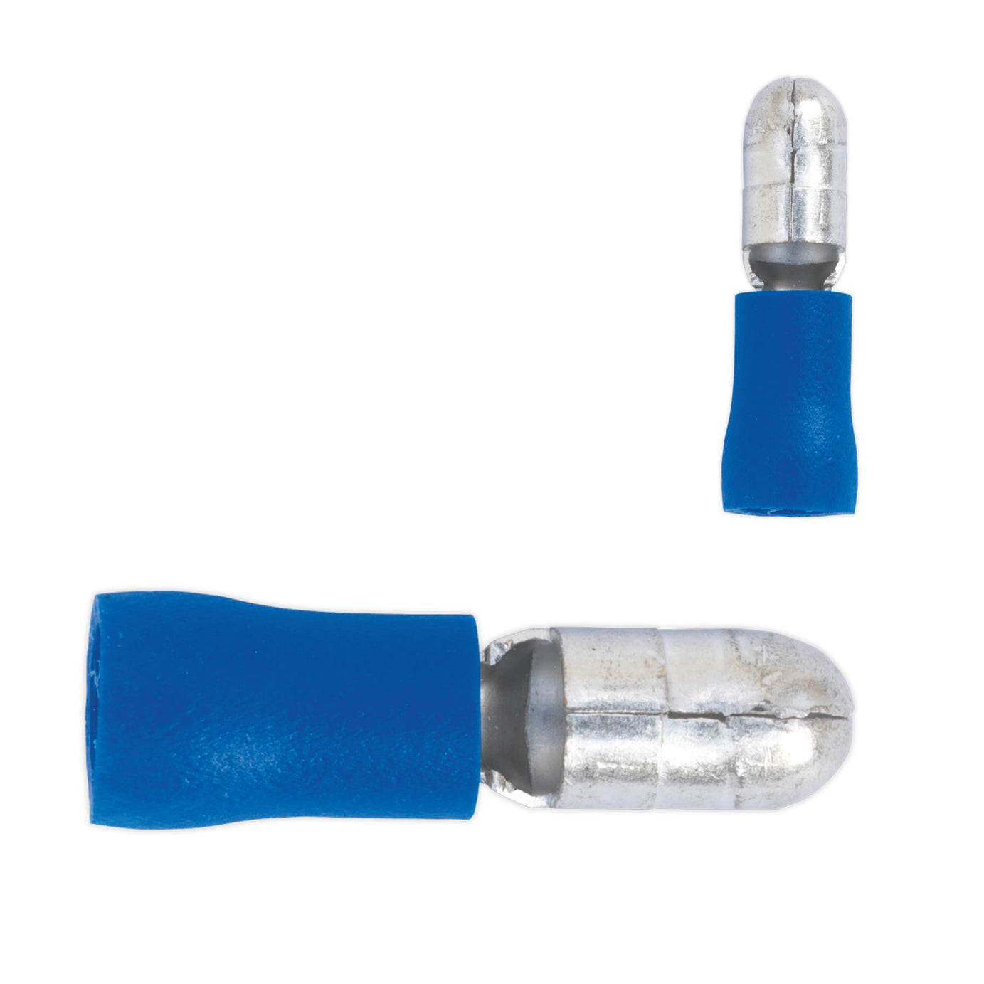 Sealey Bullet Terminal 5mm Male Blue Pack of 100