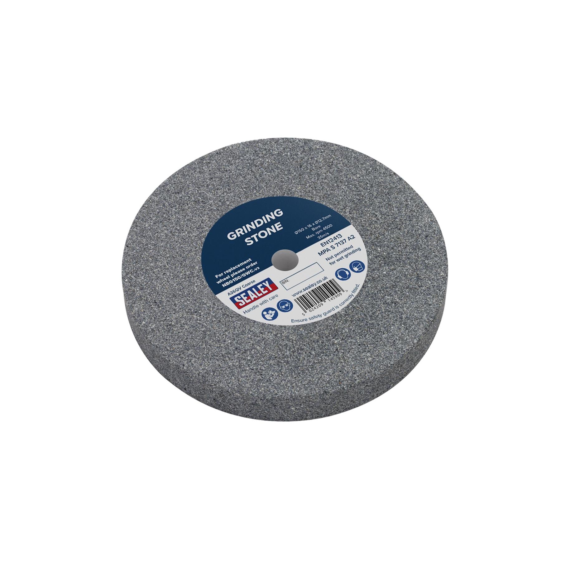 Sealey Grinding Stone Ø150 x 16mm Ø13mm Bore A36Q Coarse
