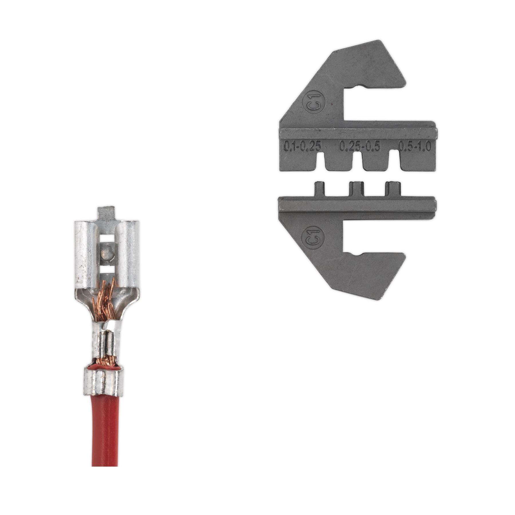 Sealey Open Barrel Crimping Jaws For Model No's AK3857 And AK3858.