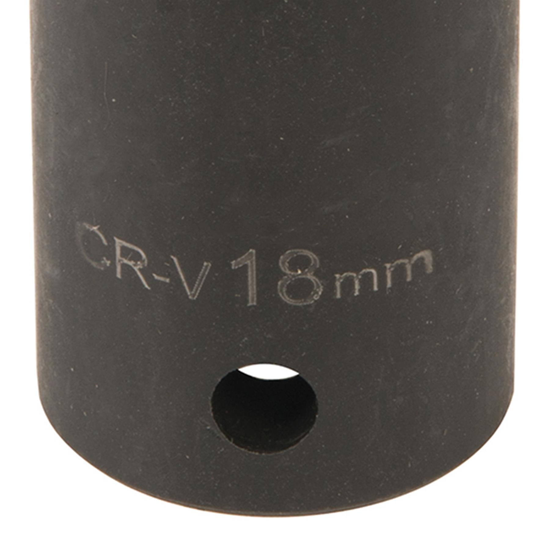 Impact Socket 1/2" Drive 6pt Metric 6 Point Hex Corrotion Resistant Sockets 18mm