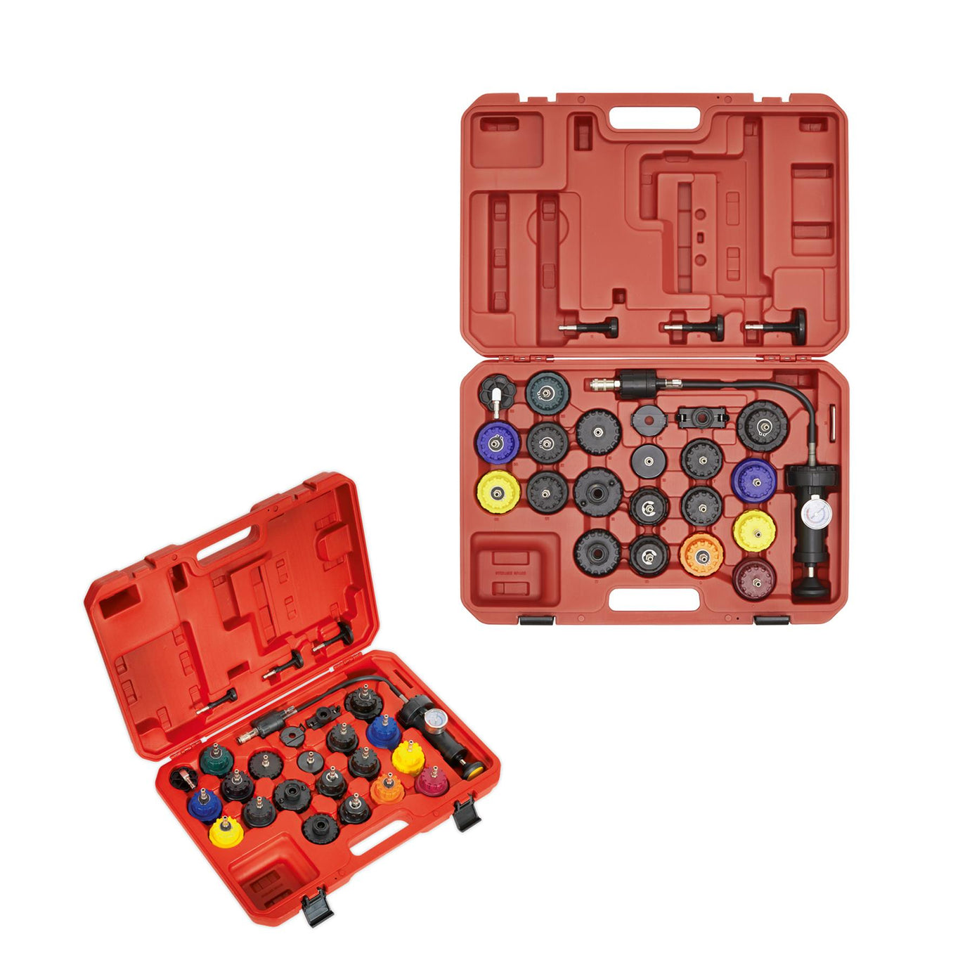 Sealey Cooling System Pressure Test Kit 25pc Quick Release Couplings