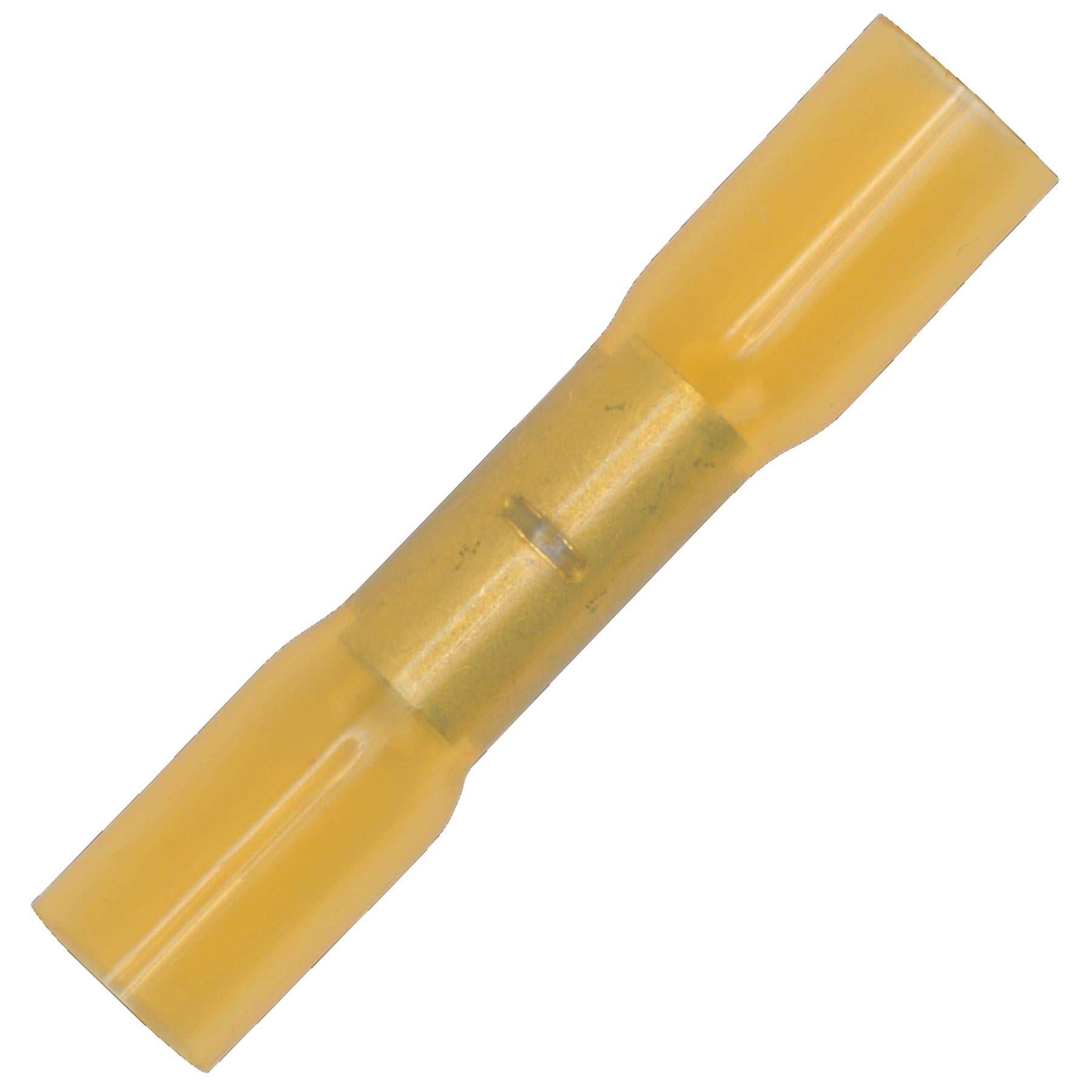Heat Shrink Butt Connector Terminal 6.8mm Yellow Pack of 50 Sealey