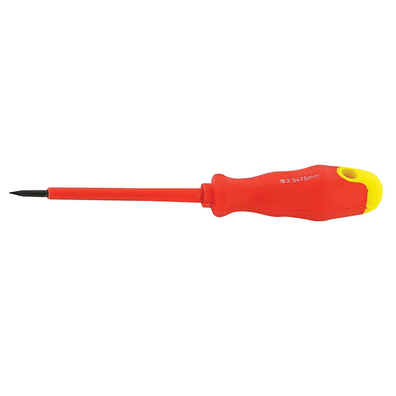 Insulated Soft-Grip Screwdriver Slotted 2.5 X 75mm With Hardened Slotted Tip