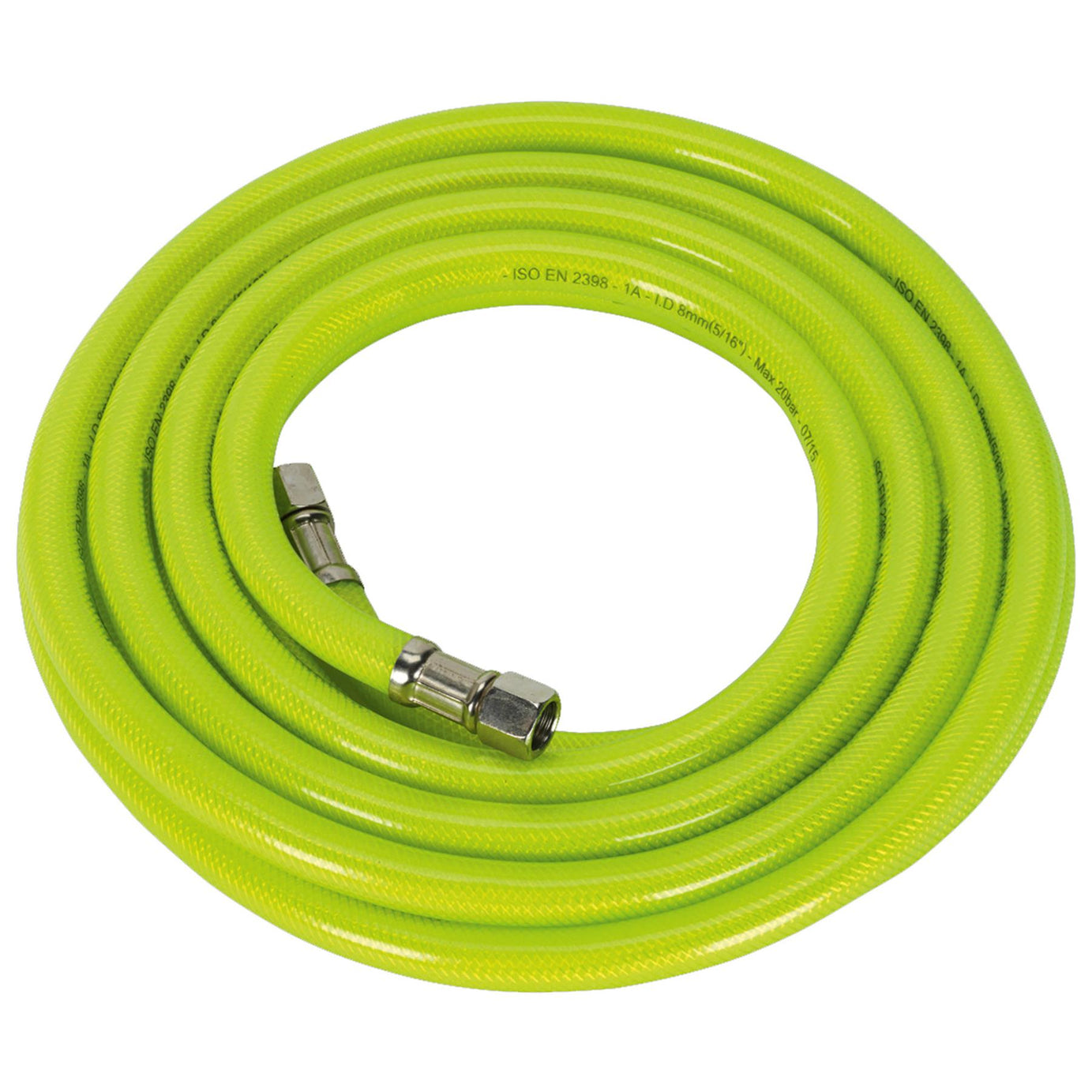 Sealey Air Hose High-Visibility 5m x 8mm with 1/4"BSP Unions