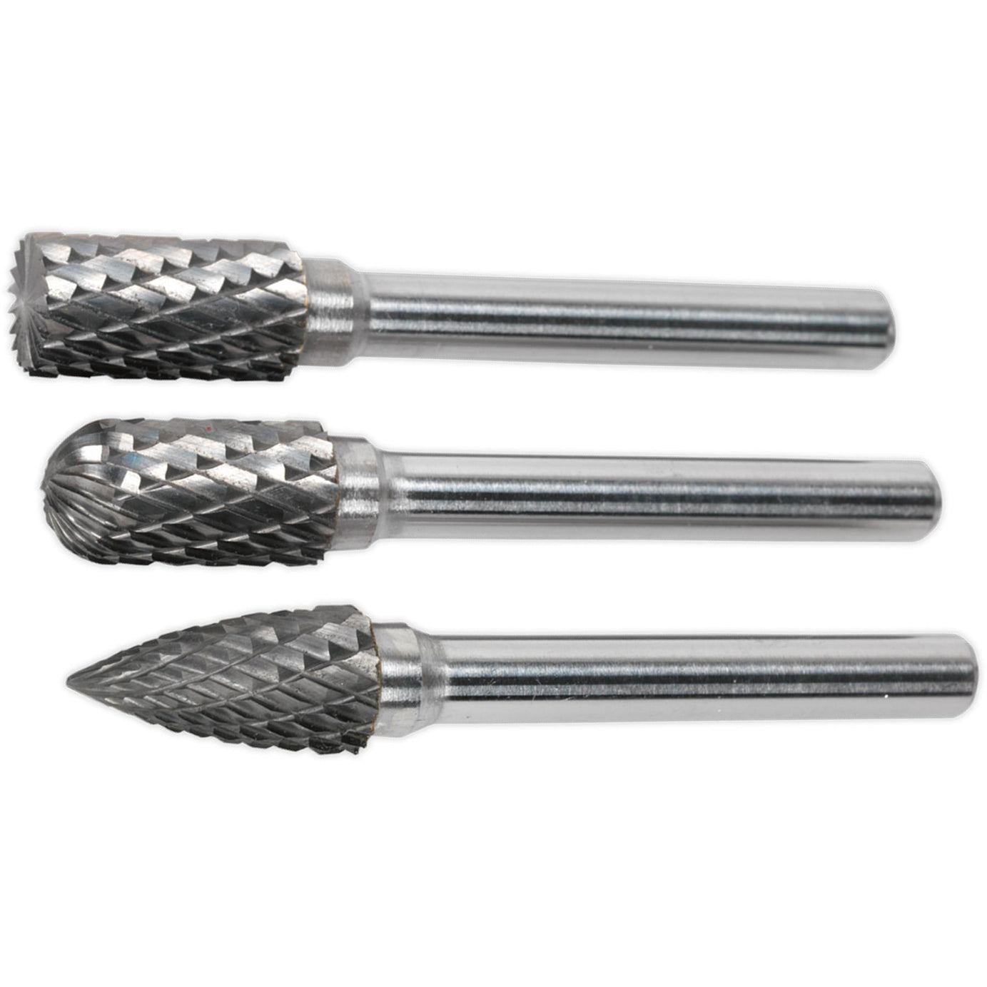 Sealey Tungsten Carbide Rotary Burr Set 3pc