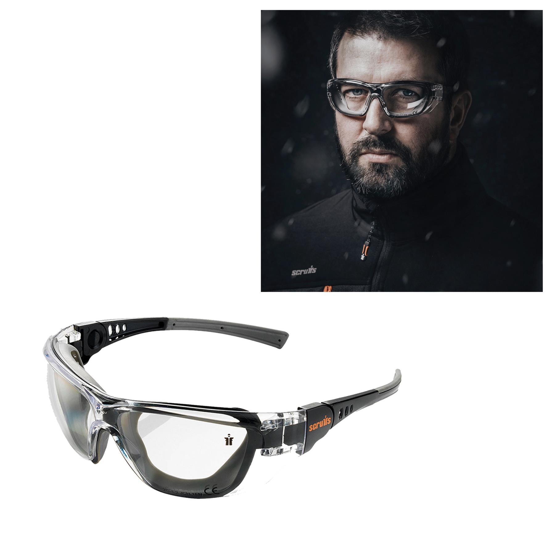 SCRUFFS FALCON Work Safety Glasses Specs Spectacles Work Clear Anti-Fog