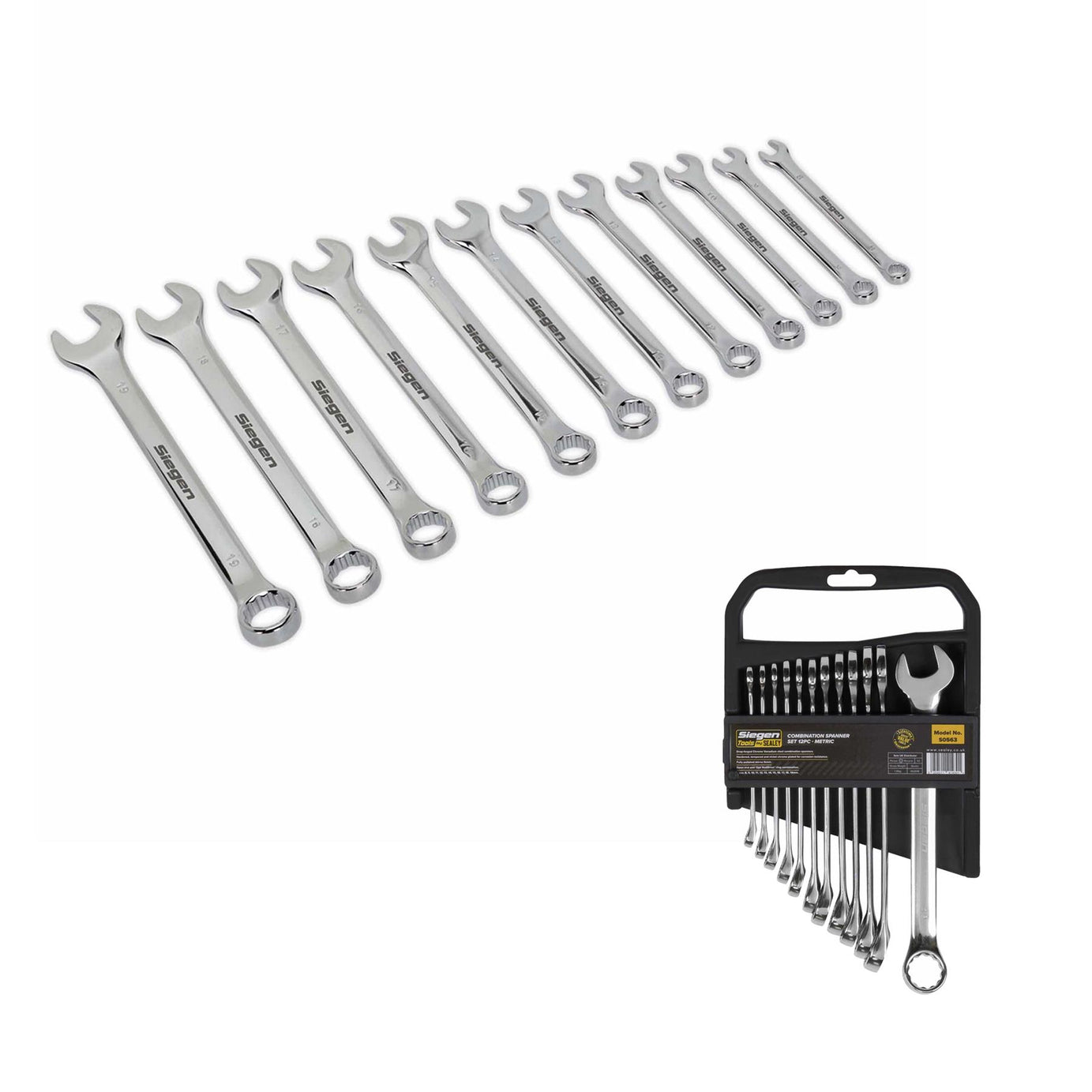 Sealey Combination Spanner Set 12pc Metric