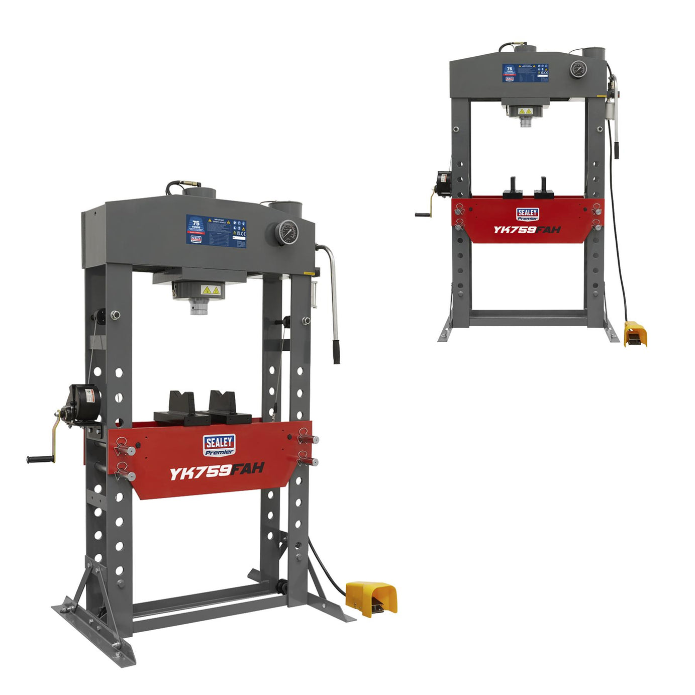 Sealey Air/Hydraulic Press 75tonne Floor Type with Foot Pedal