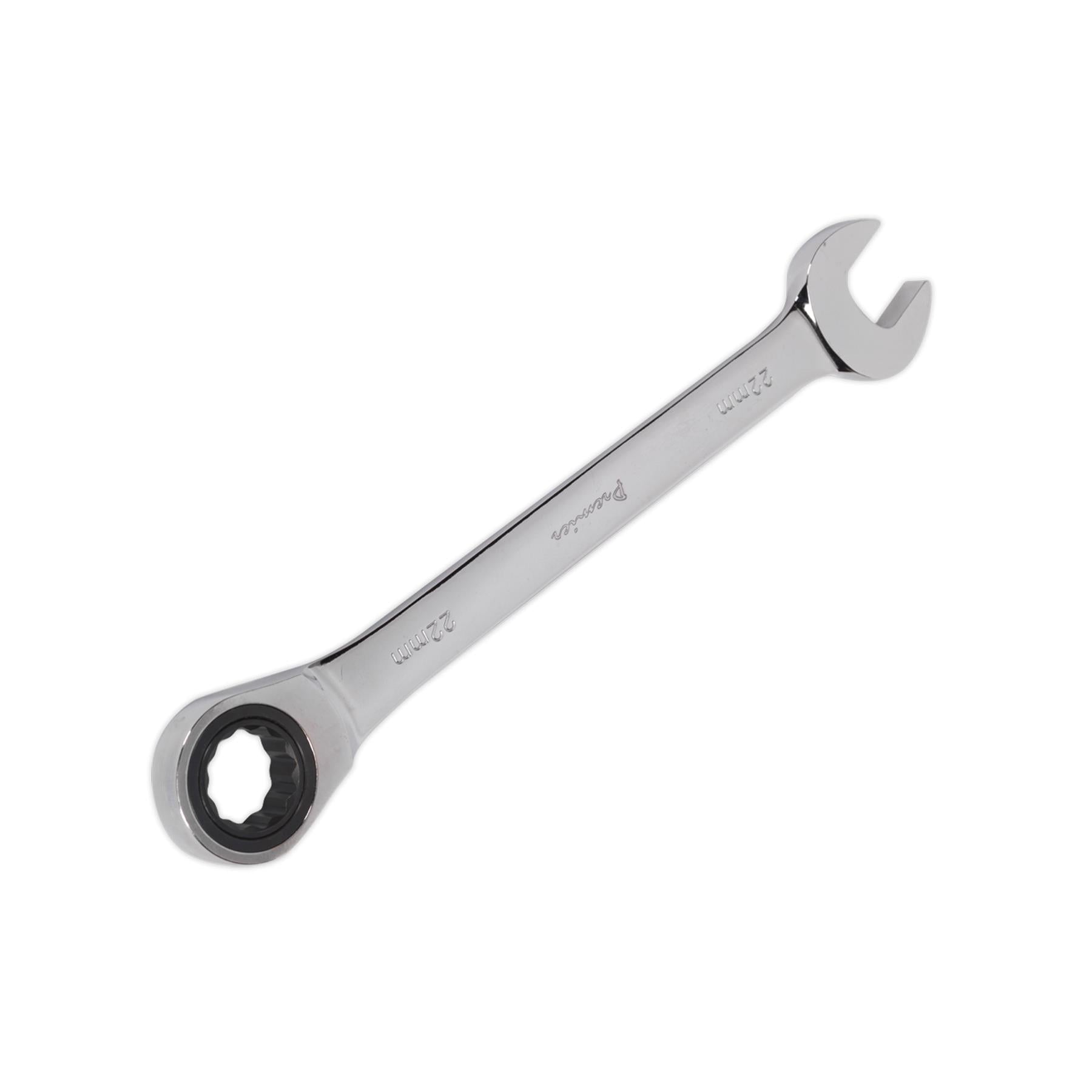 Sealey Ratchet Combination Spanner 22mm Chrome Vanadium Steel