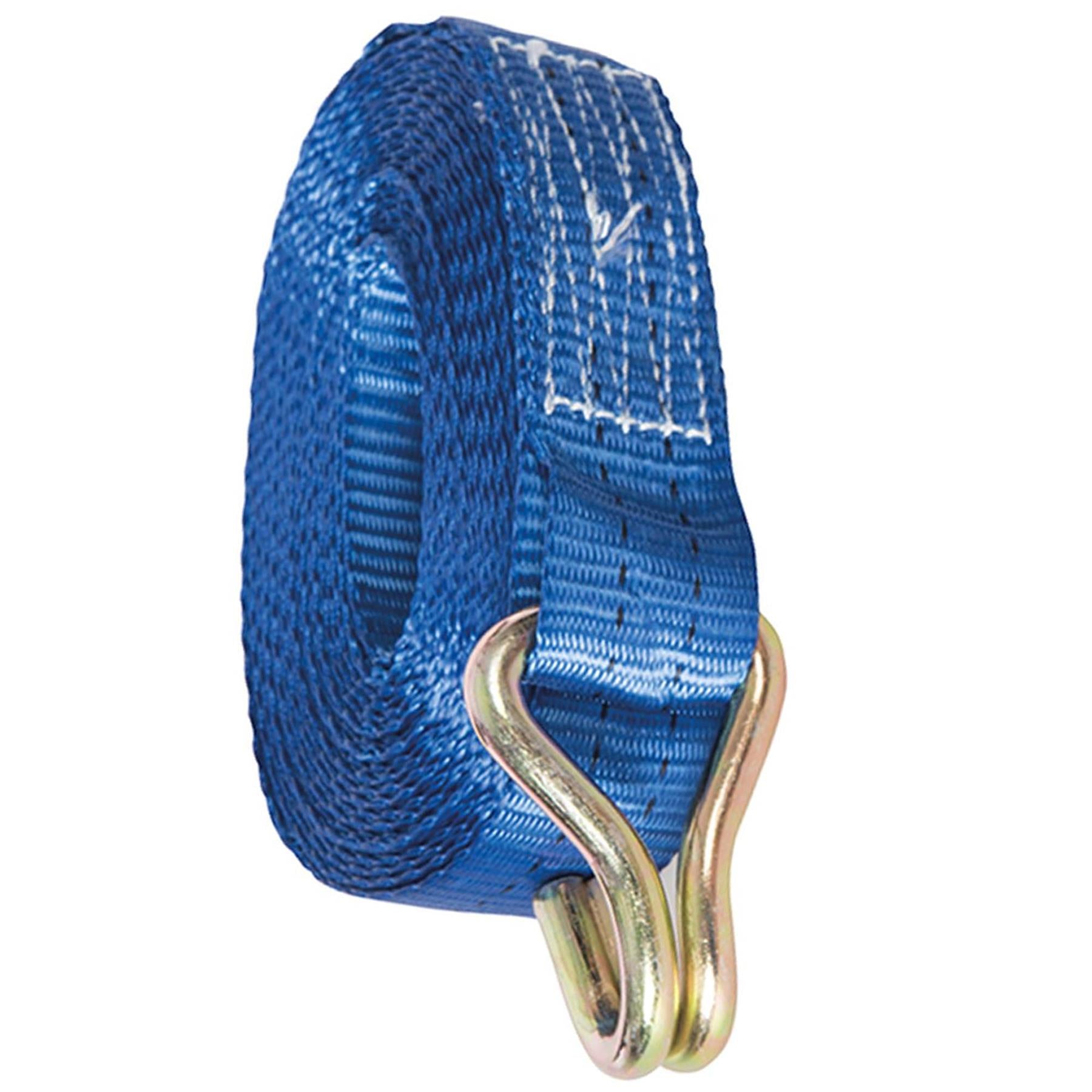 Ratchet Strap 6m x 38mm Pair of Heavy Duty Tie Down J Hook 1950kg