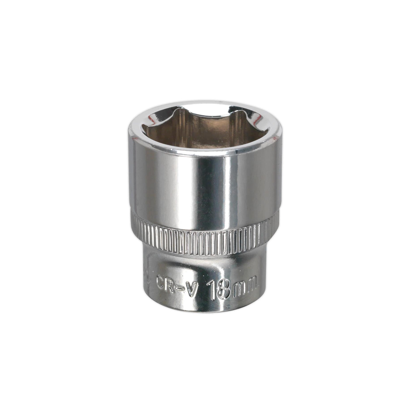 Sealey WallDrive Socket 18mm 3/8"Sq Drive Fully Polished