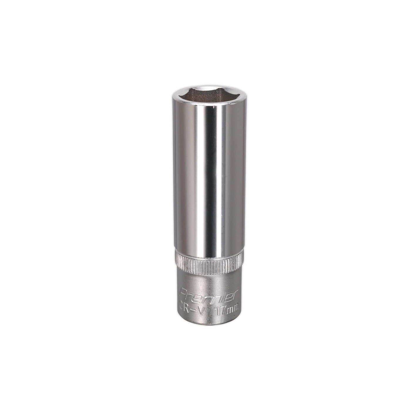 Sealey WallDrive® Socket 17mm Deep 1/2"Sq Drive Chrome Vanadium Steel