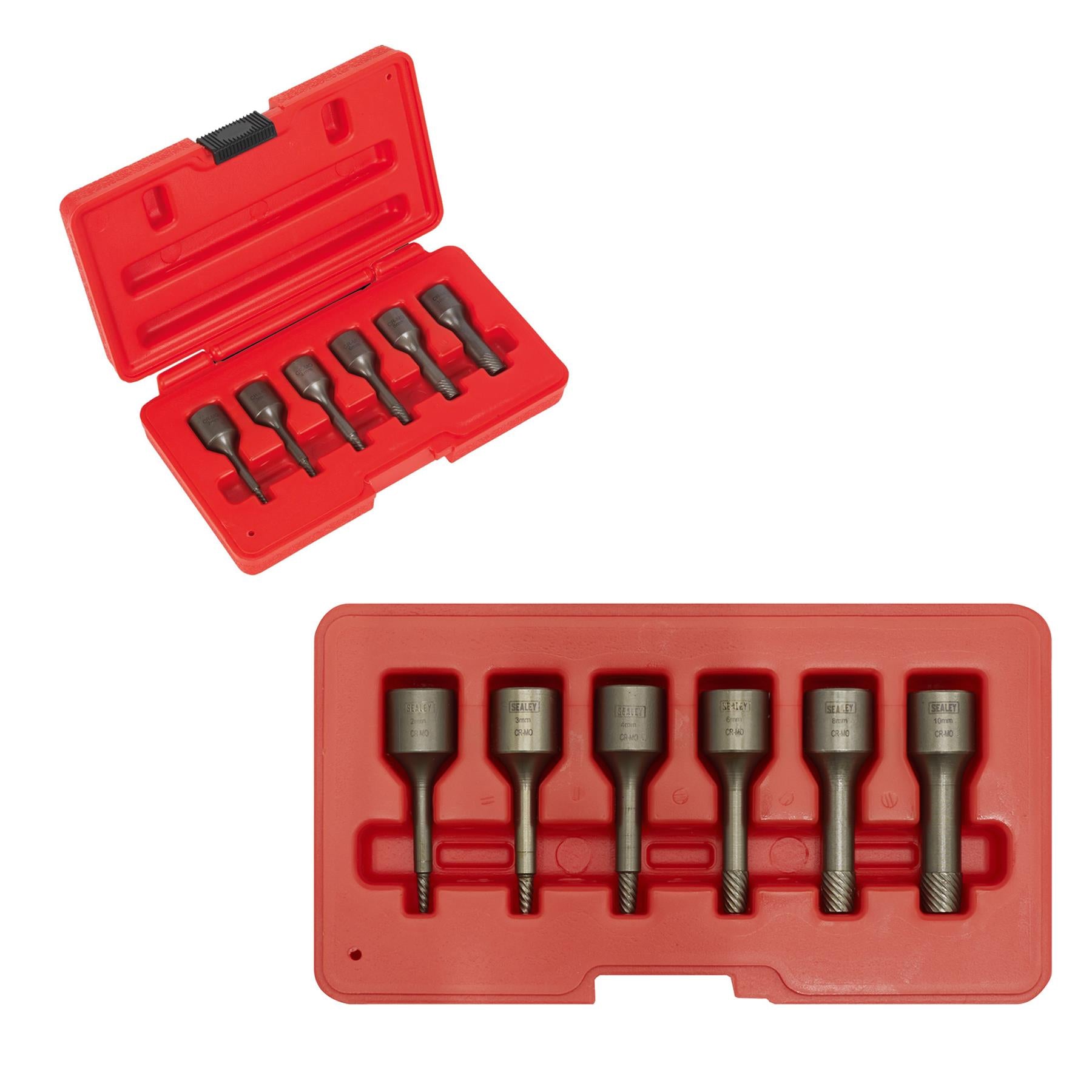 Sealey Screw Extractor Set 6pc 3/8"Sq Drive