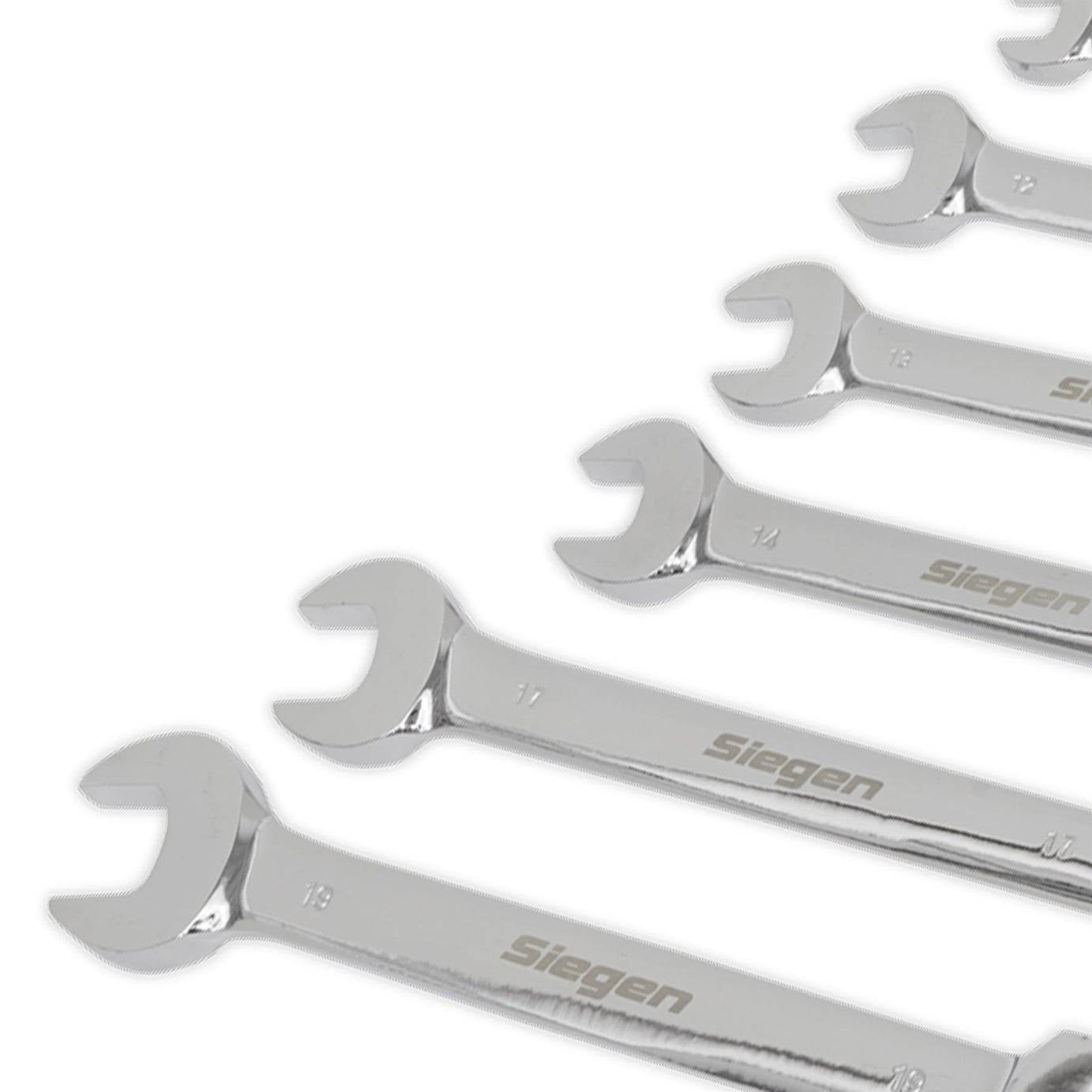 Sealey Flexible Head Ratchet Combination Spanner Set 7pc Metric