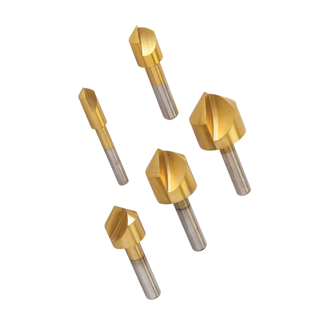 5Pc Titanium Coated Countersink Bit Set Drill High Carbon Steel Quality