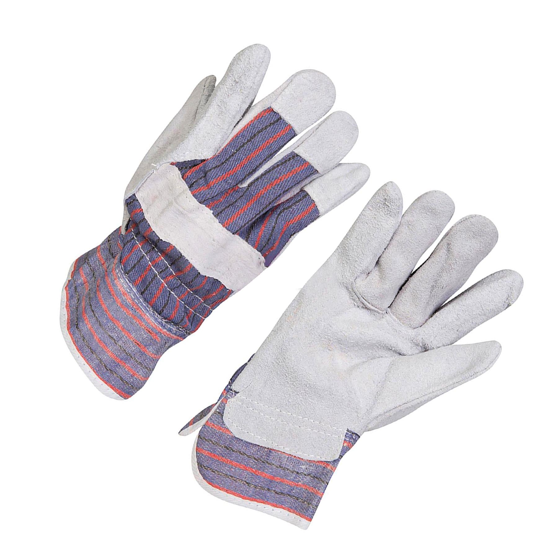 3 X Rigger Gloves Chrome Leather Quality Safety For Construction And General Use