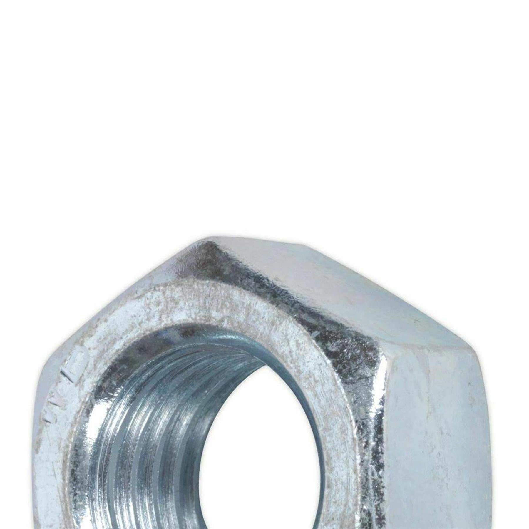 Sealey Steel Nut DIN 934 - M24 Zinc Pack of 5