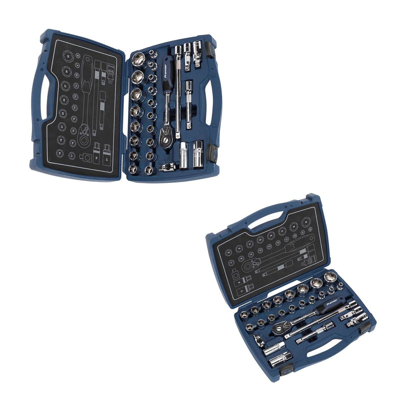 Sealey Socket Set 26pc 1/2"Sq Drive 6pt WallDrive Metric