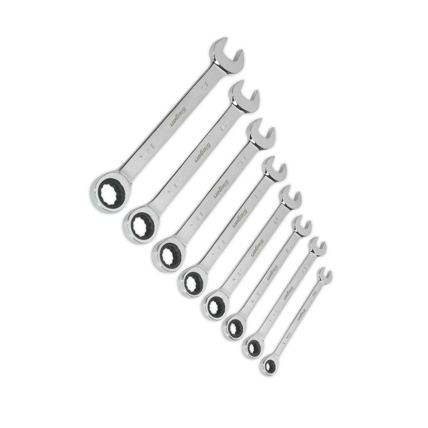 Sealey Combination Ratchet Spanner Set 8pc Imperial