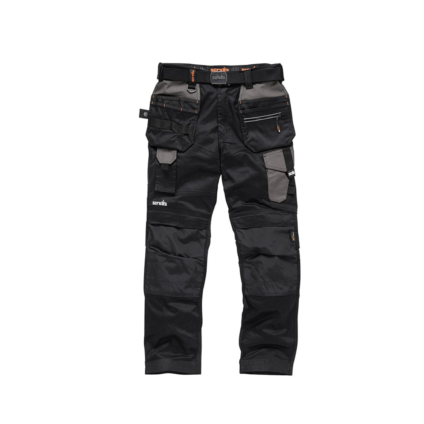 Scruffs Pro Flex Trousers + Holster Pockets Black Inc Belt 30S New