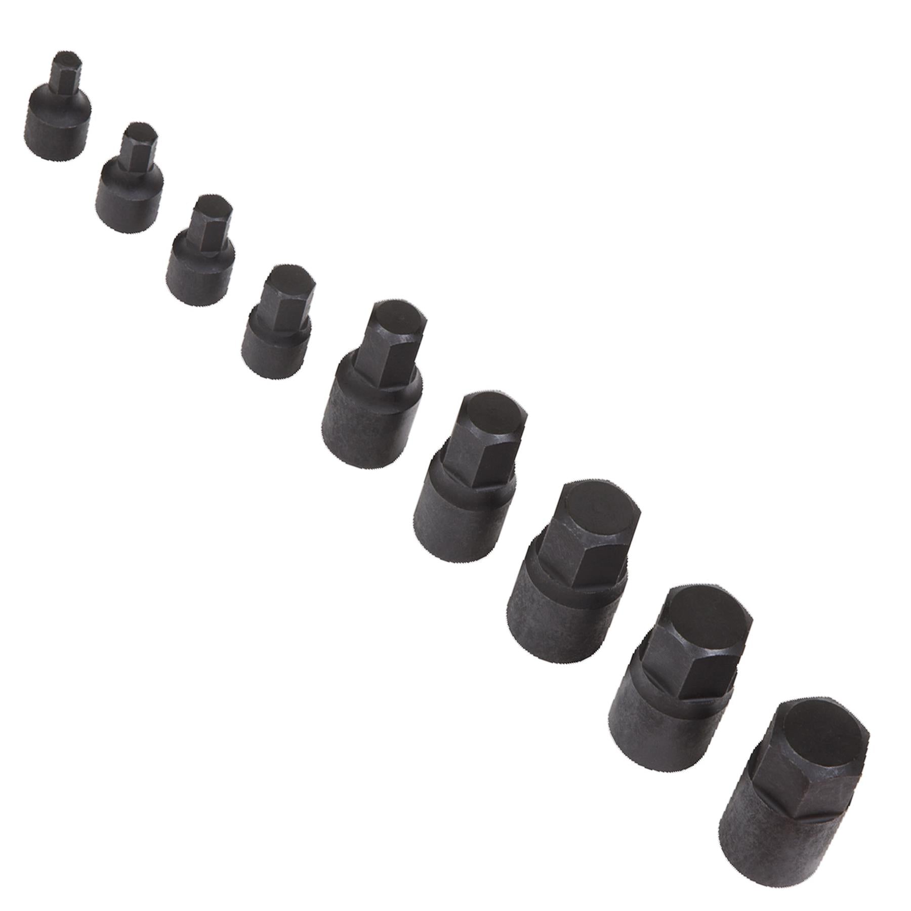 Sealey Low Pro. Impact Hex Socket Bit Set 1/4" & 3/8"Sq Drive 9pc
