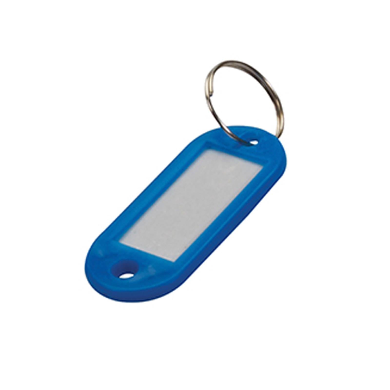 12Pk Assorted Coloured Key Id Tags Key Ring With Plastic Key Fob Markable Tab