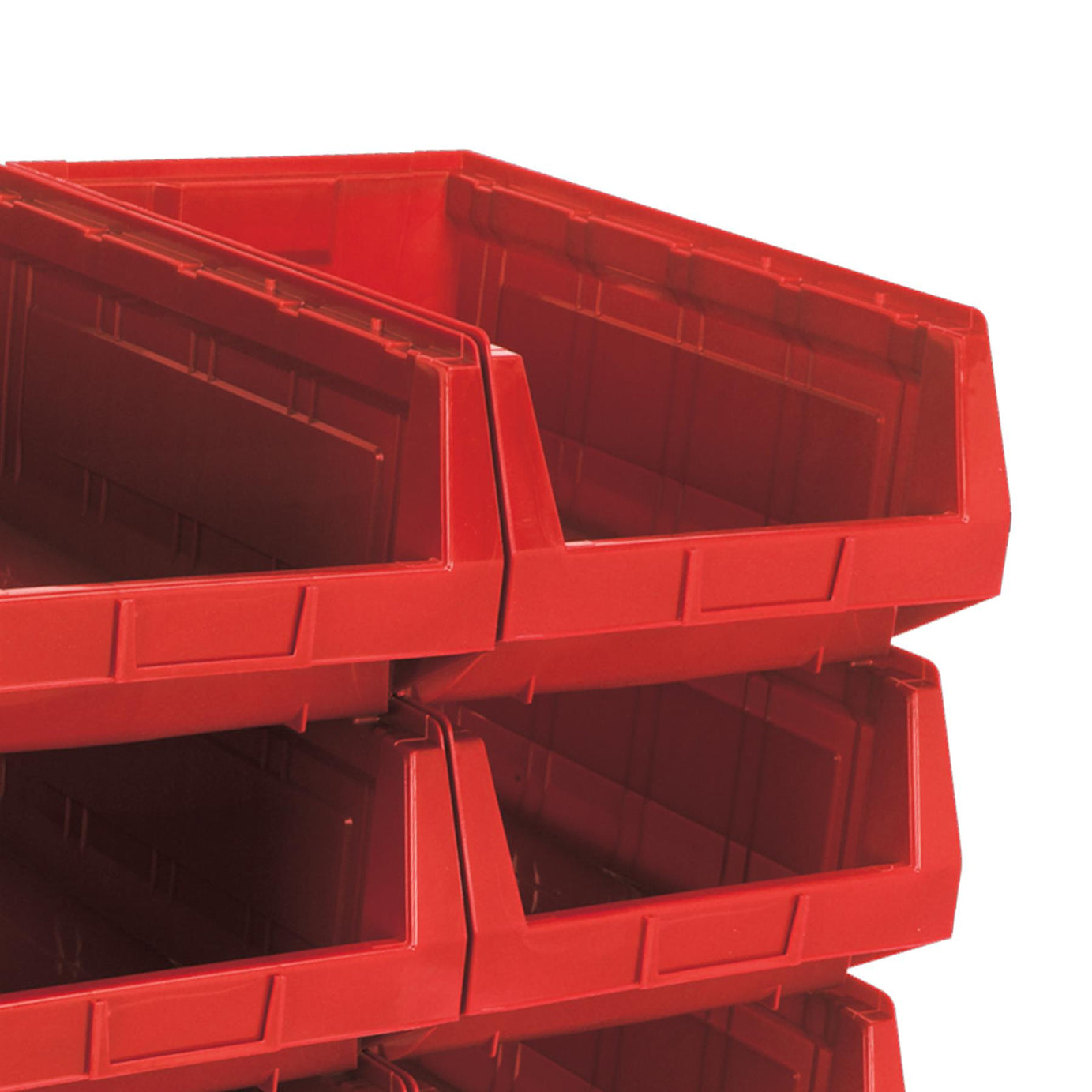 Sealey Plastic Storage Bin 310 x 500 x 190mm - Red Pack of 6