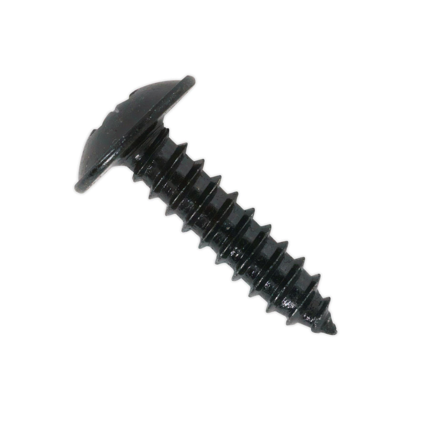 Sealey Self Tapping Screw 4.8 x 13mm Flanged Head Black Pozi Pack 100