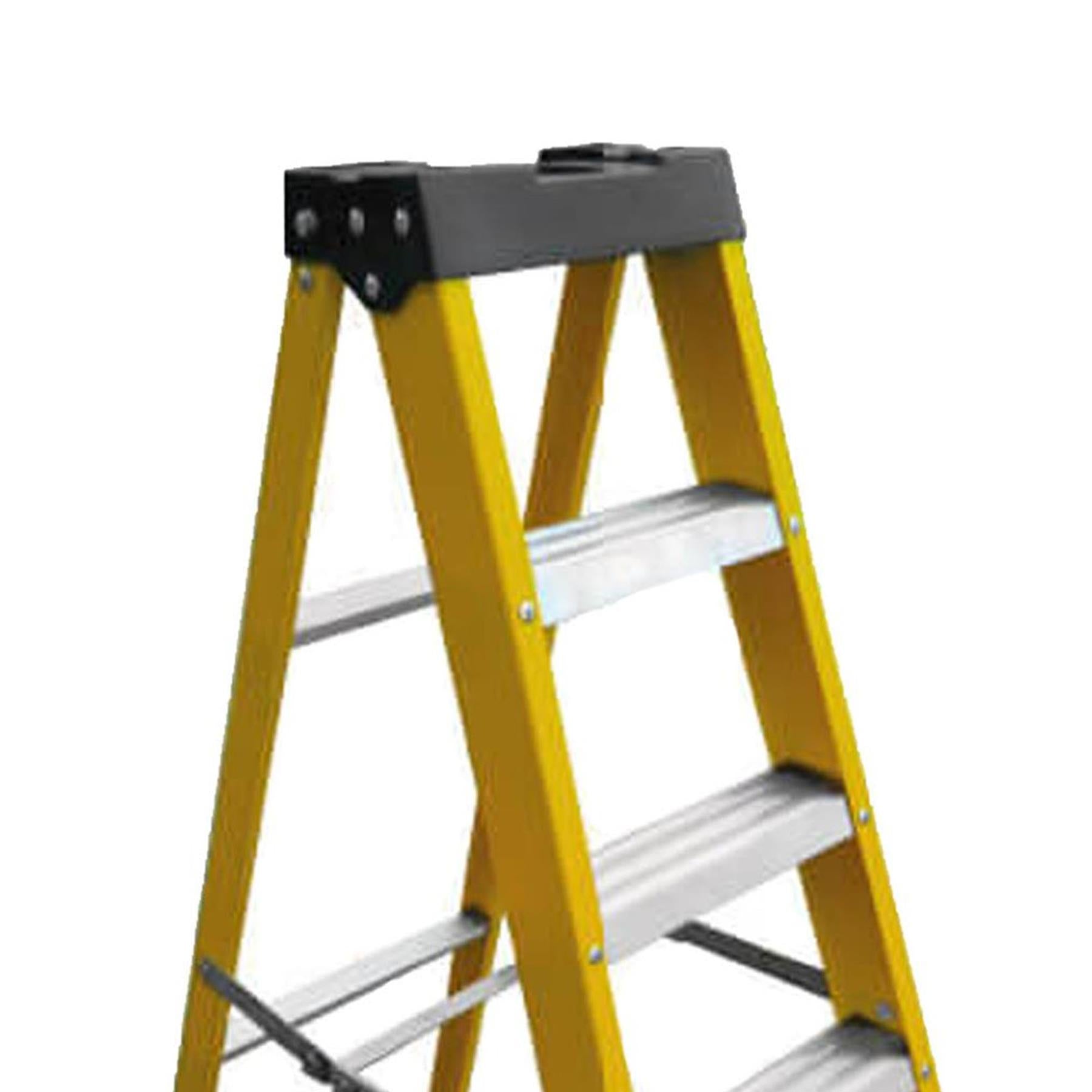 Dapetz PRo 5 Tread GRP Fibreglass Builders Step Ladder 1.33m, 150 Kg, Made In Uk