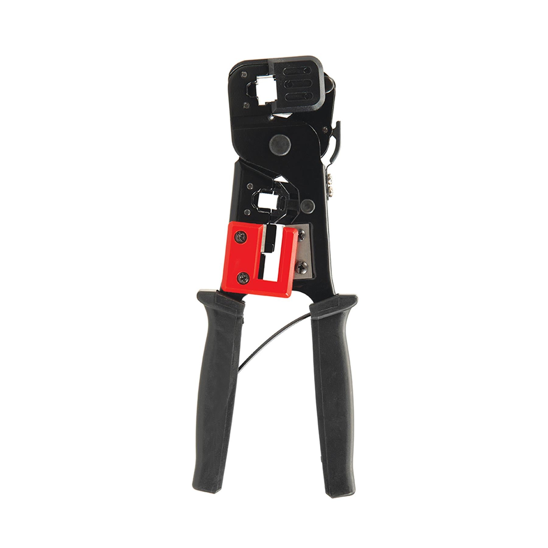 Telecoms Crimping Tool - 8P8C / 6P6C Features Wire Cutter/Stripper & Locking Pin