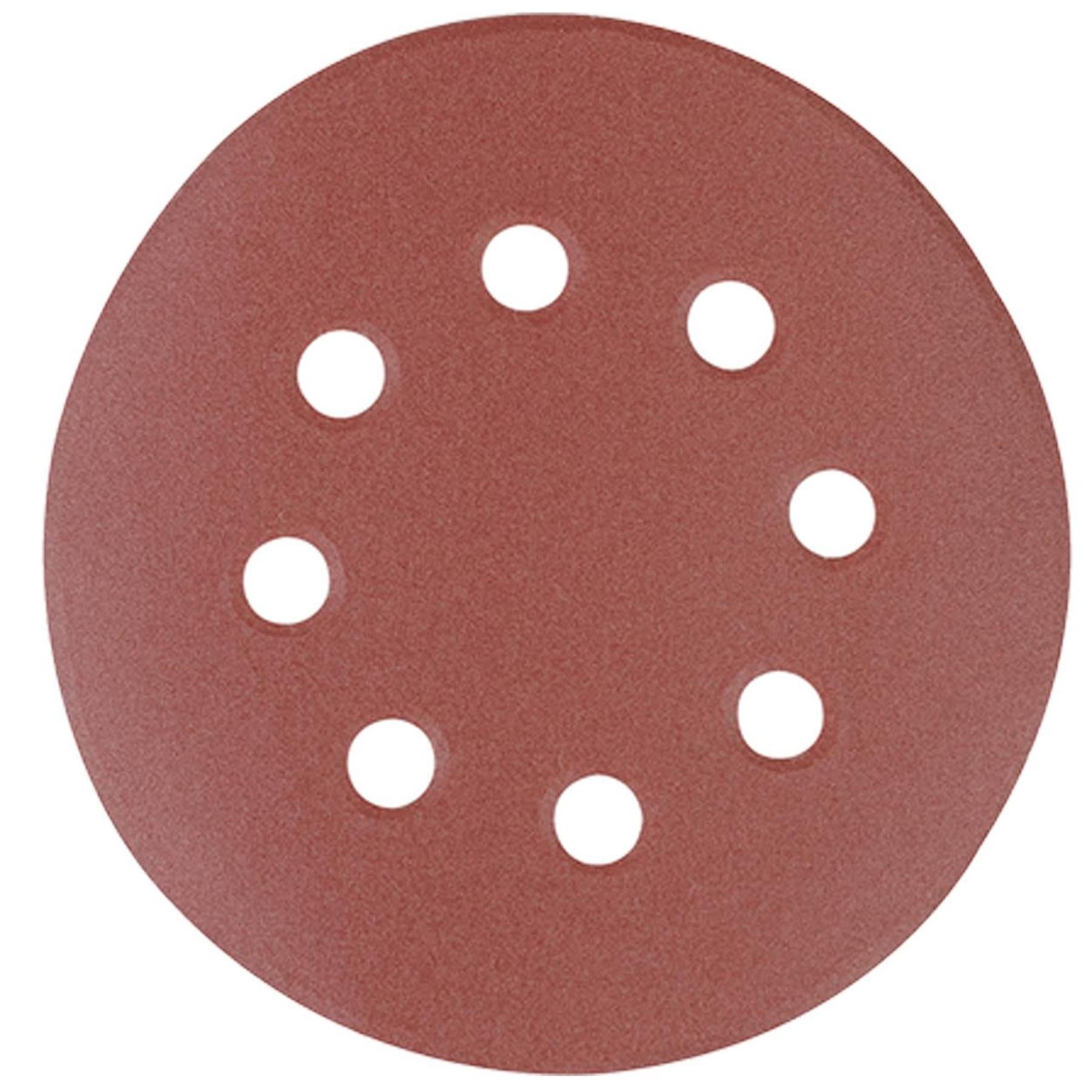 Punched Sanding Discs 125mm 10Pk Grit 240 Hook & Loop Aluminium Oxide New